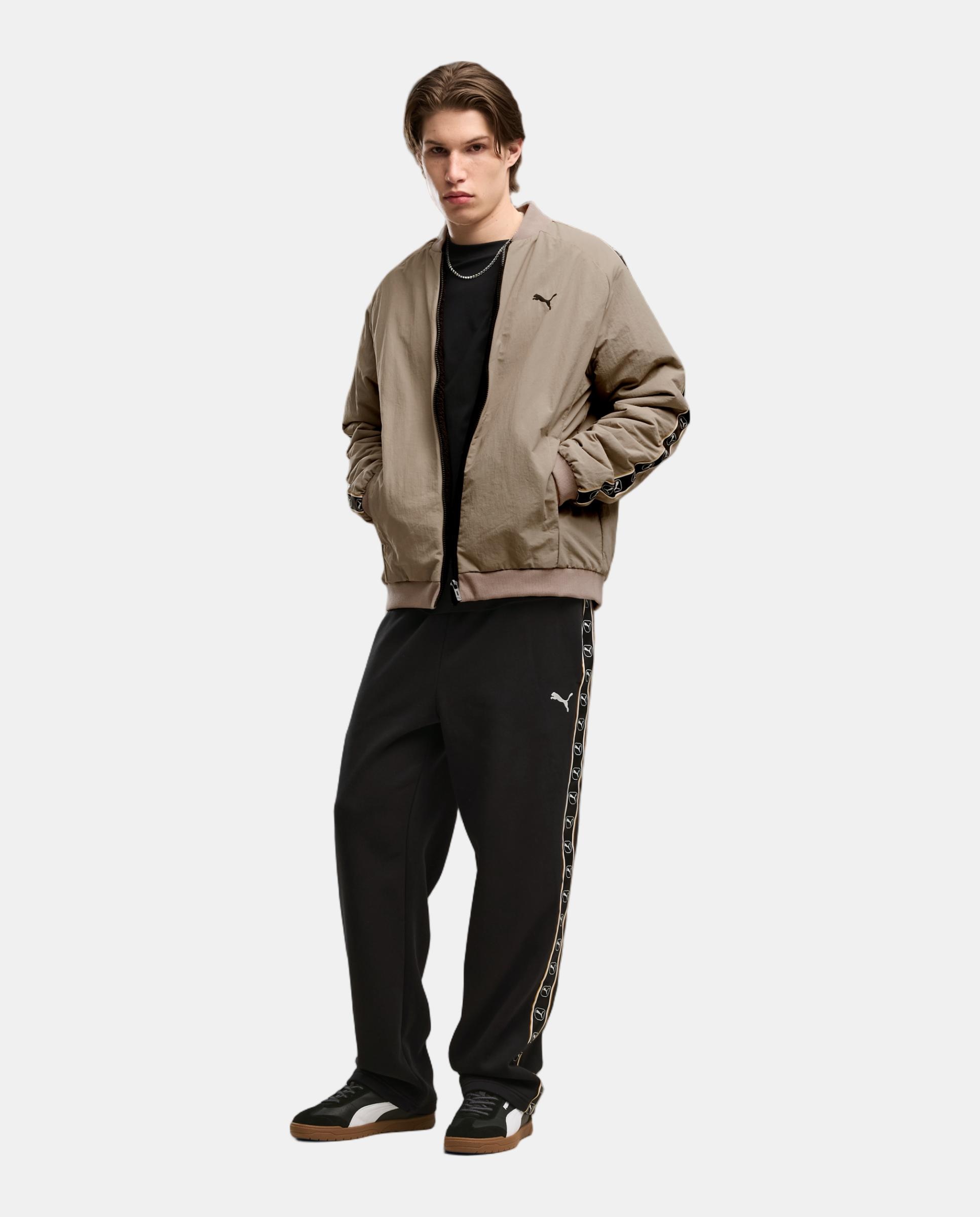 Calças Casual de Homem Ess Elevated Tape Relaxed Swea Puma Preto-5