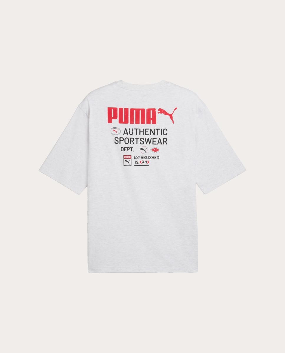 T-Shirt Casual de Homem Graphics Boxy Puma Utility Tee Puma Branco-2