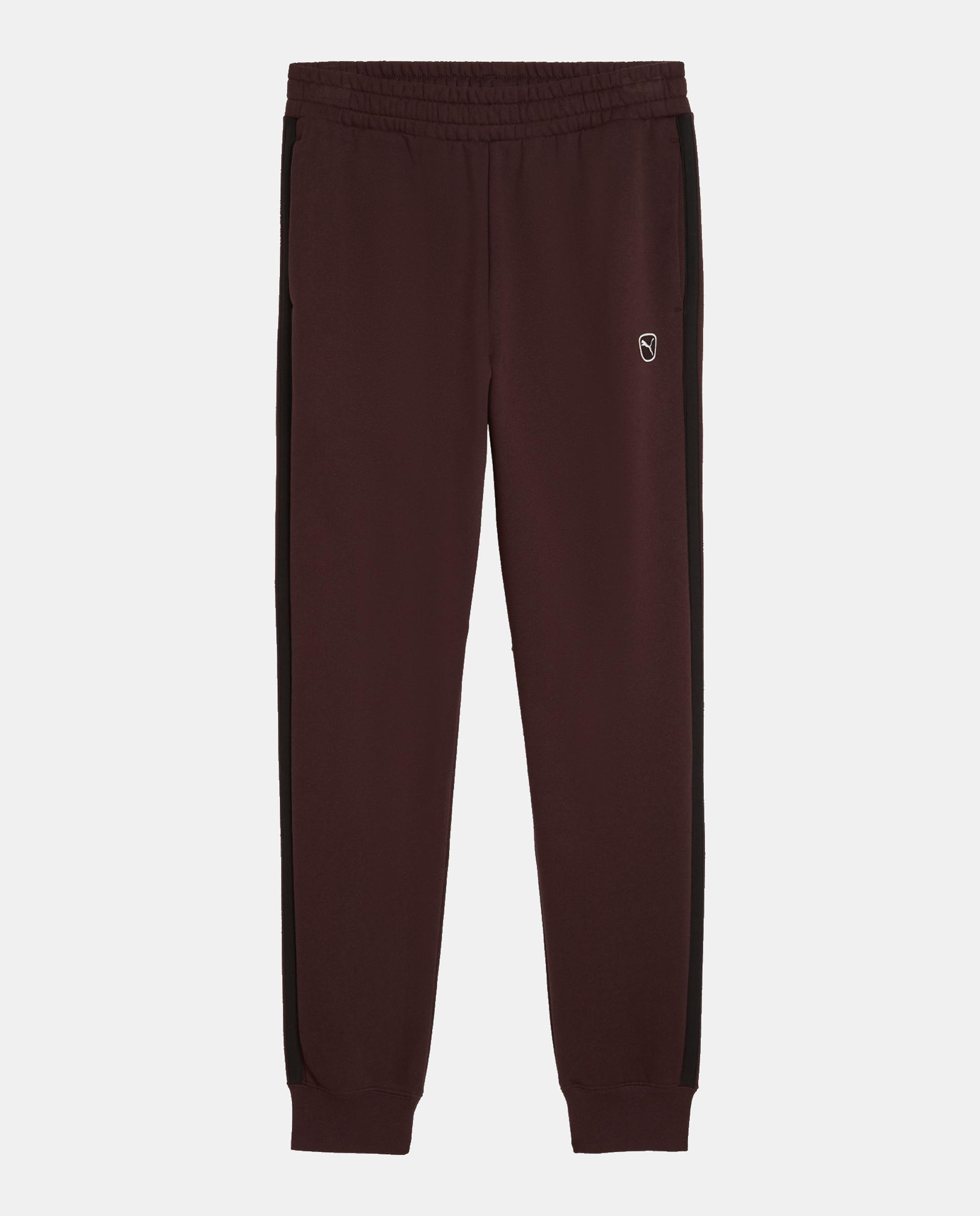 Calças Casual de Homem Ess Elevated Sweatpants Fl Cl Puma Castanho-3