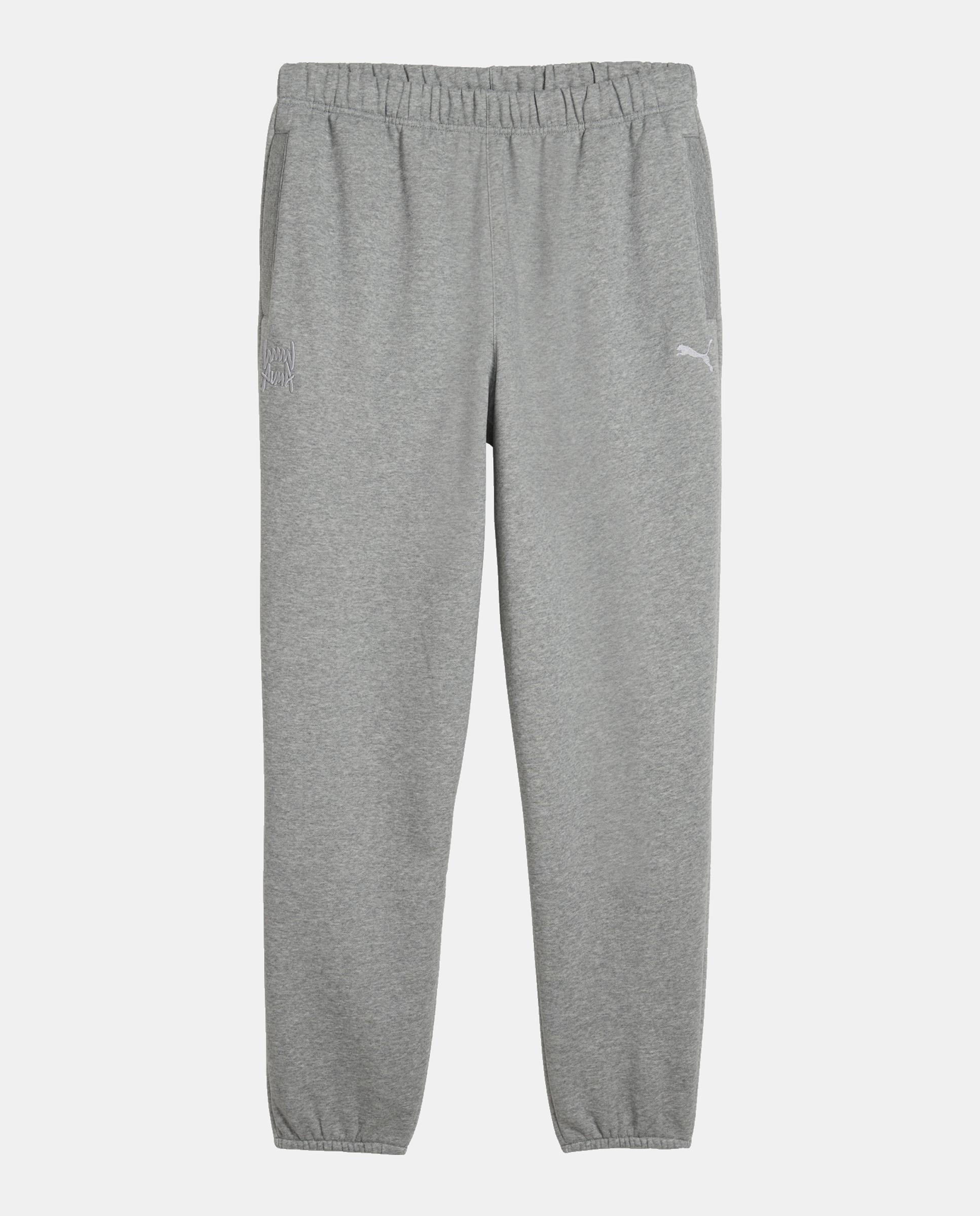 Imagen 4 de Pantalones de Baloncesto de Hombre FUNDAMENTALS Sweatpant FL M Puma - Gris Gris