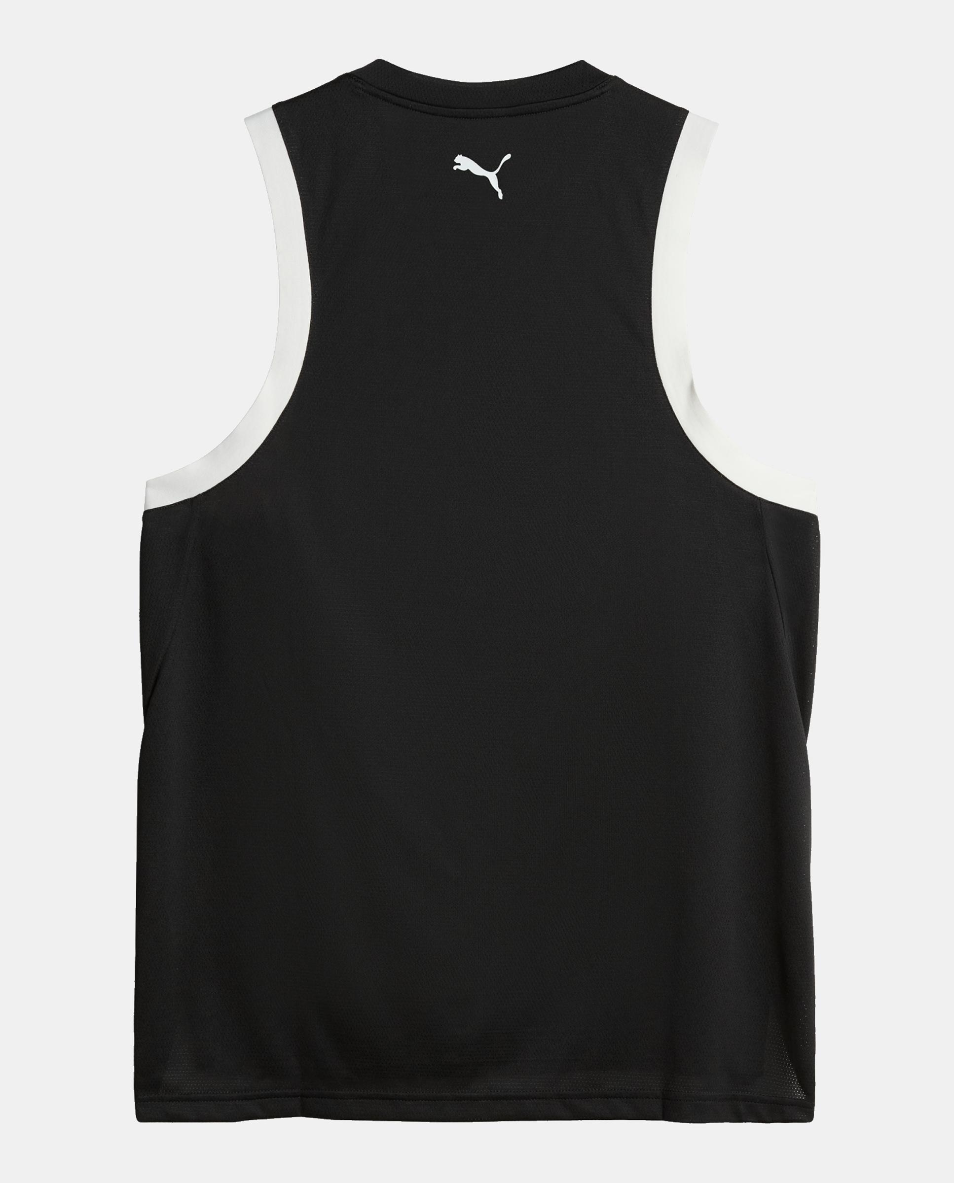 T-shirt de Manga Curta de Basquetebol de Homem Fundamentals Mesh Tank M Preto-5