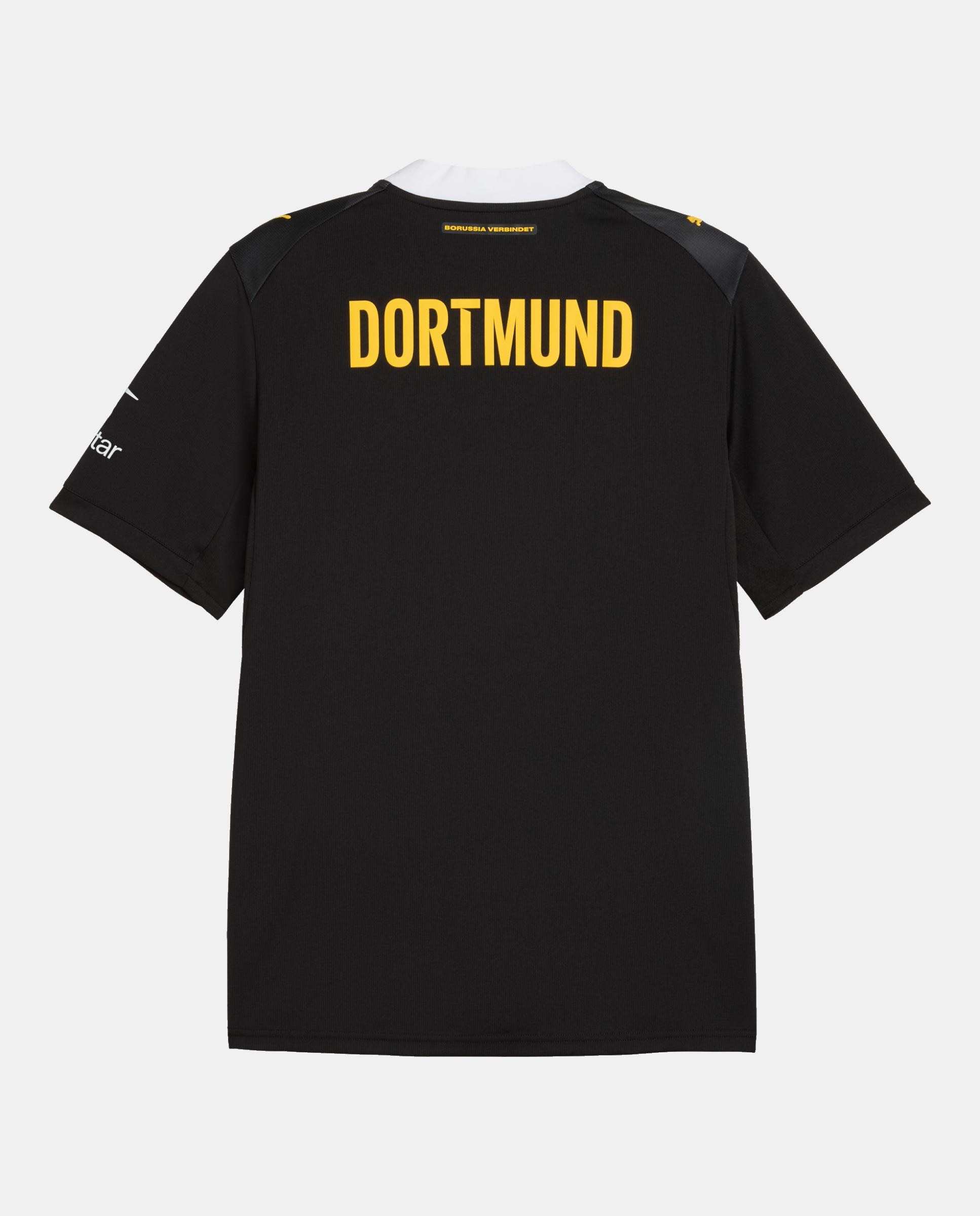 T-shirt Réplica Outros Clubes de Futebol de Homem BVB Away Jersey Replica Preto-6