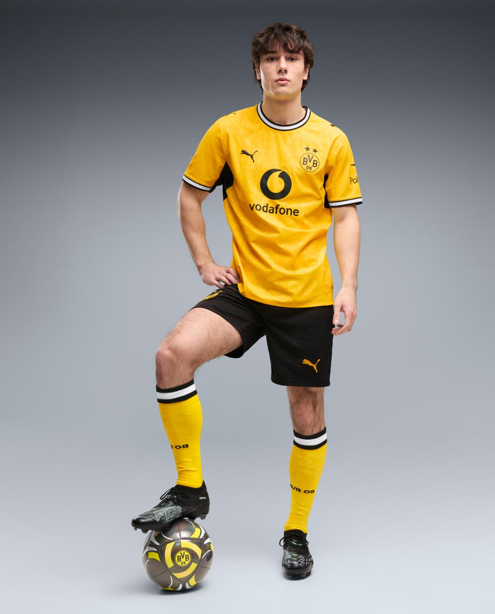 Calças de Futebol de Homem 1.º Equipamento Borussia Dortmund 2026-2027 Replica Preto-3