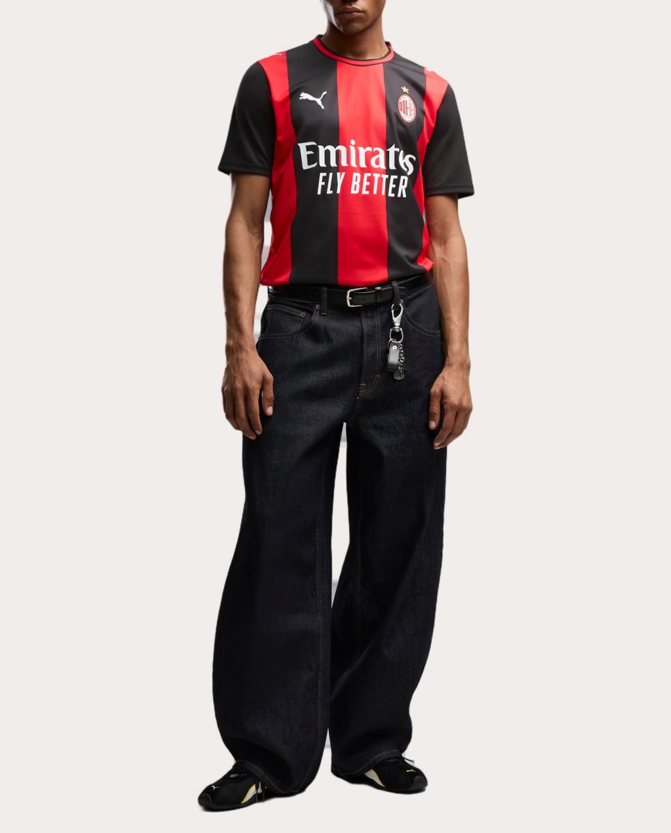 T-shirt de Futebol de Homem 1.º Equipamento AC Milan 2026-2027 Replica Preto-3