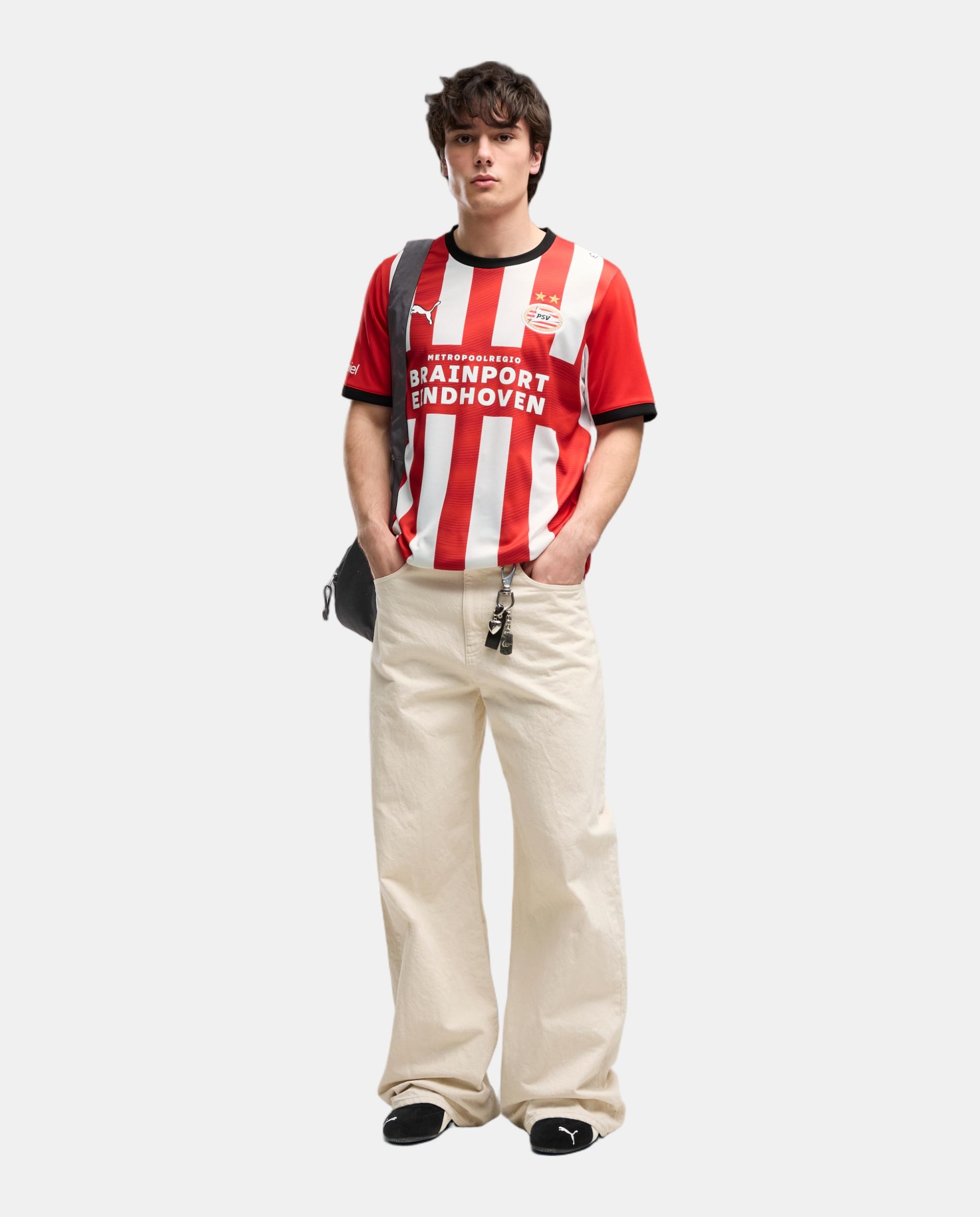 Réplicas Outros Clubes de Futebol de Homem PSV Home Jersey Replica Vermelho-2