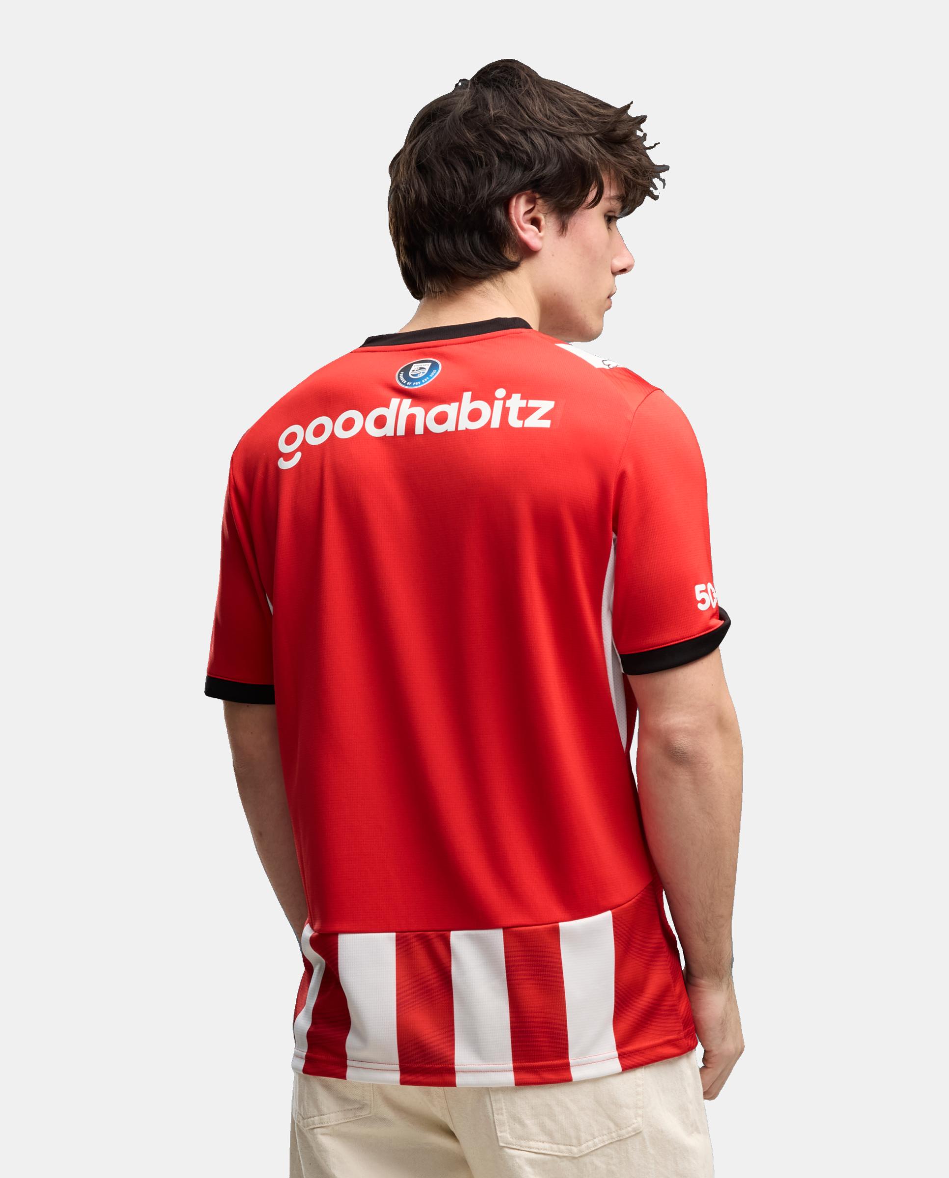Réplicas Outros Clubes de Futebol de Homem PSV Home Jersey Replica Vermelho-4