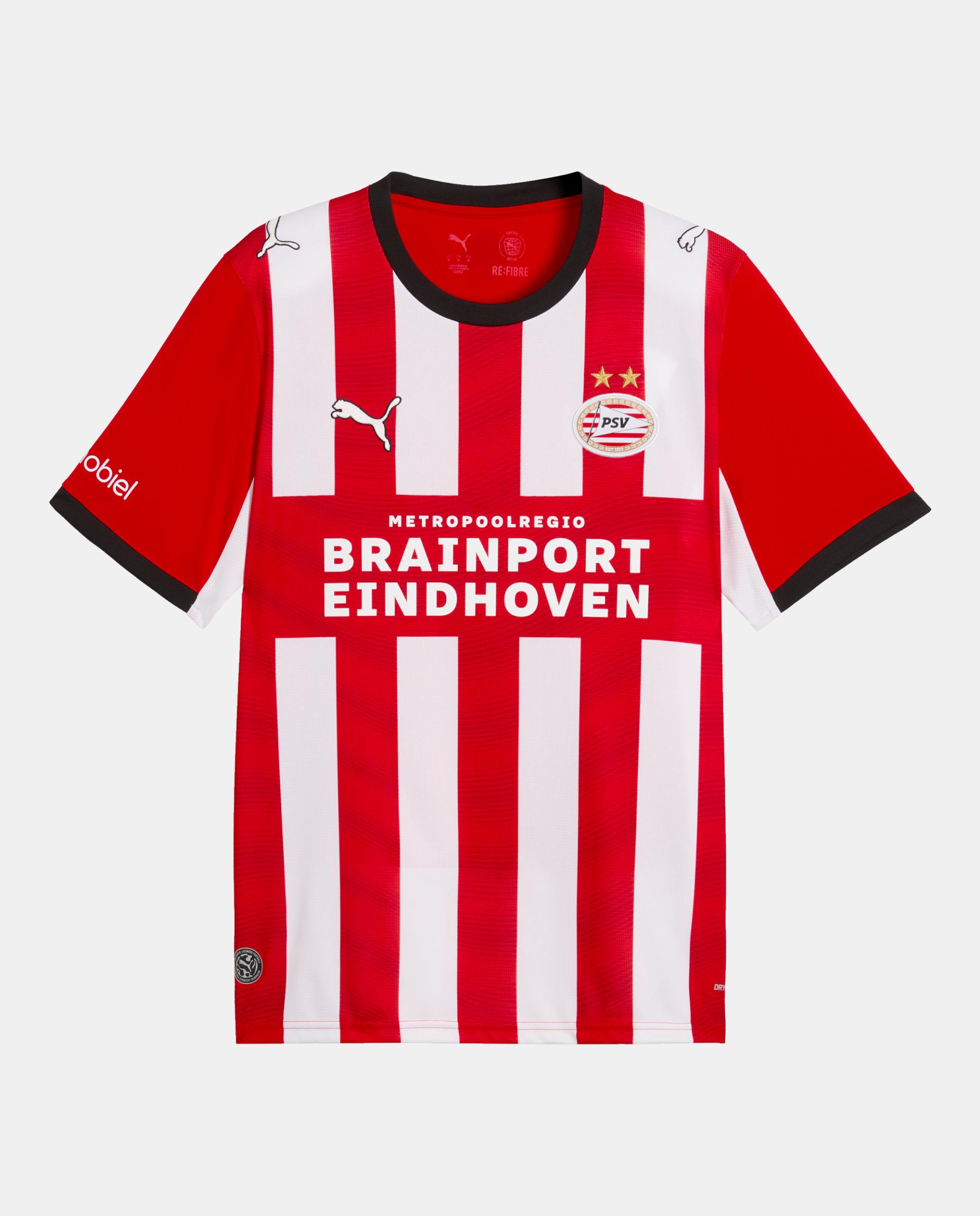 Réplicas Outros Clubes de Futebol de Homem PSV Home Jersey Replica Vermelho-5