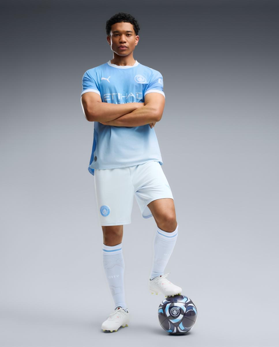 Calças de Futebol de Homem 1.º Equipamento Manchester City 2026-2027 Replica Azul-3