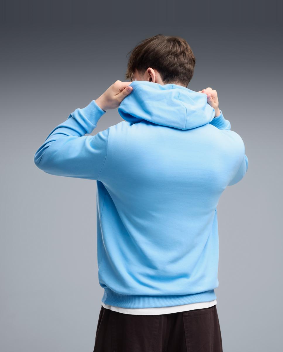 Sweatshirt de Futebol de Adulto Manchester City FtblCulture Hoodie Azul-2
