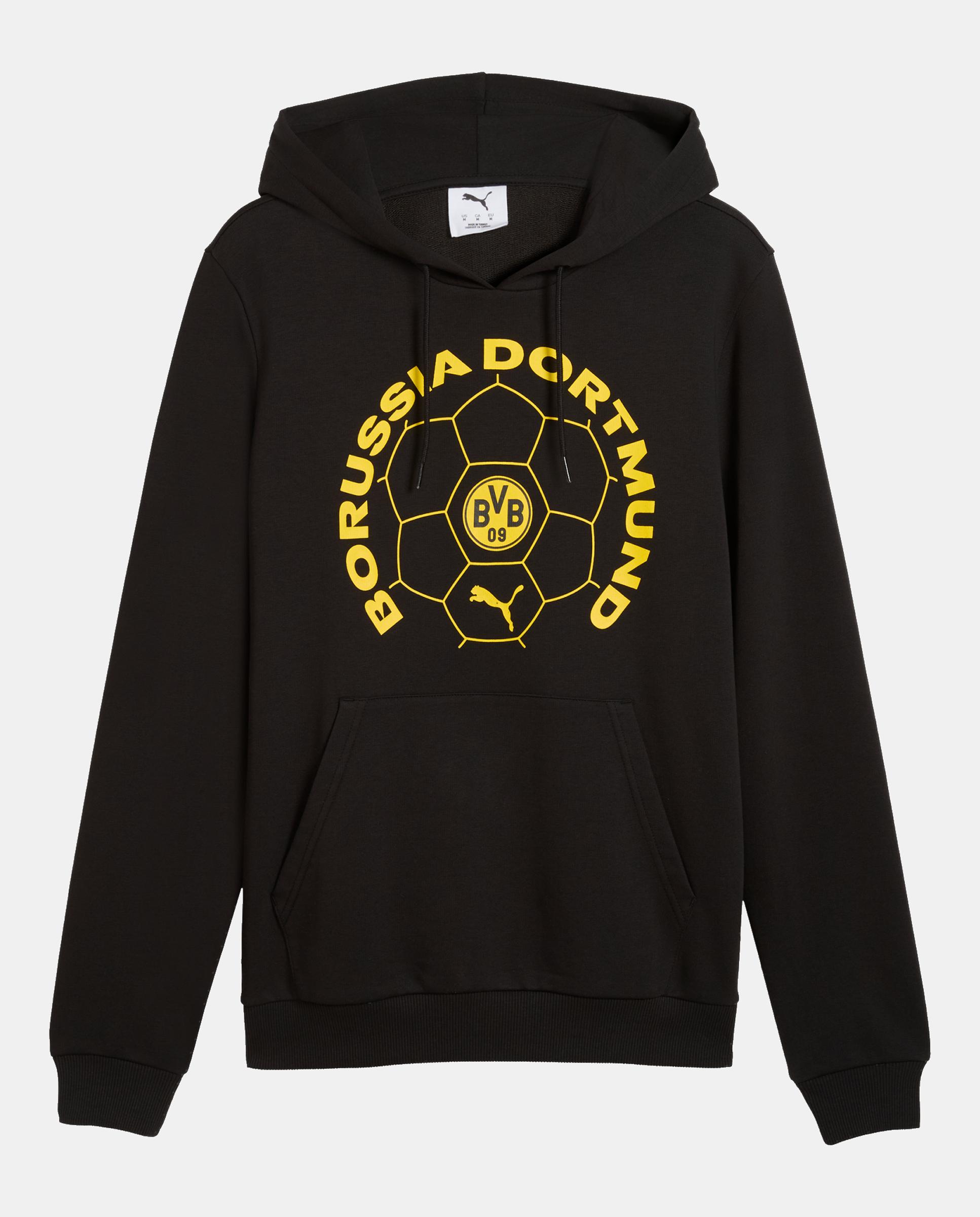 Sweatshirt de Futebol de Adulto BVB FtblCulture Hoodie Preto-3