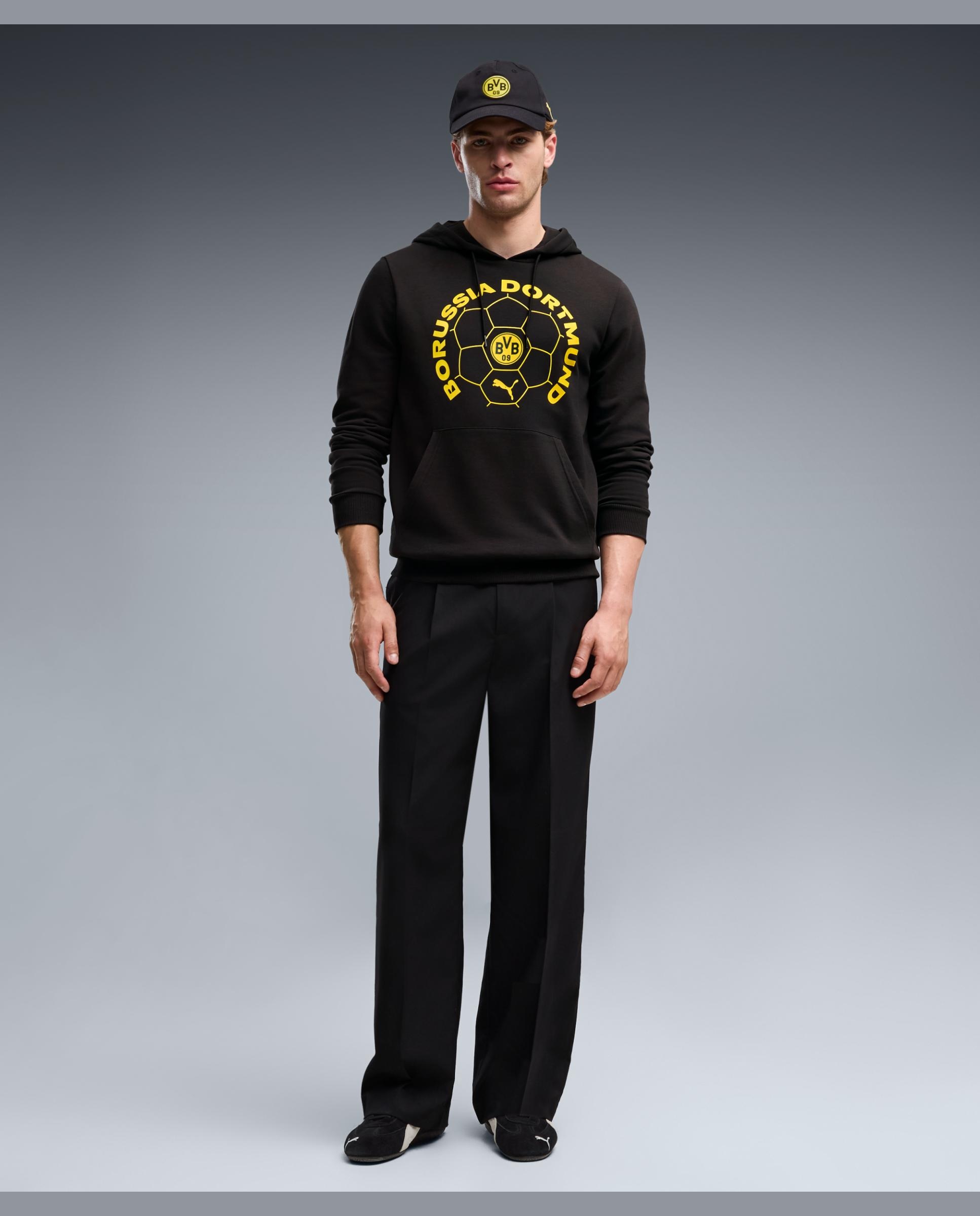 Sweatshirt de Futebol de Adulto BVB FtblCulture Hoodie Preto-5
