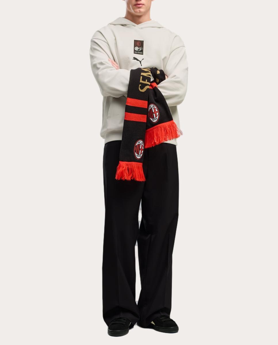 Sweatshirt de Futebol de Adulto AC Milan FtblClt RelaX Hoodie Cinzento-3