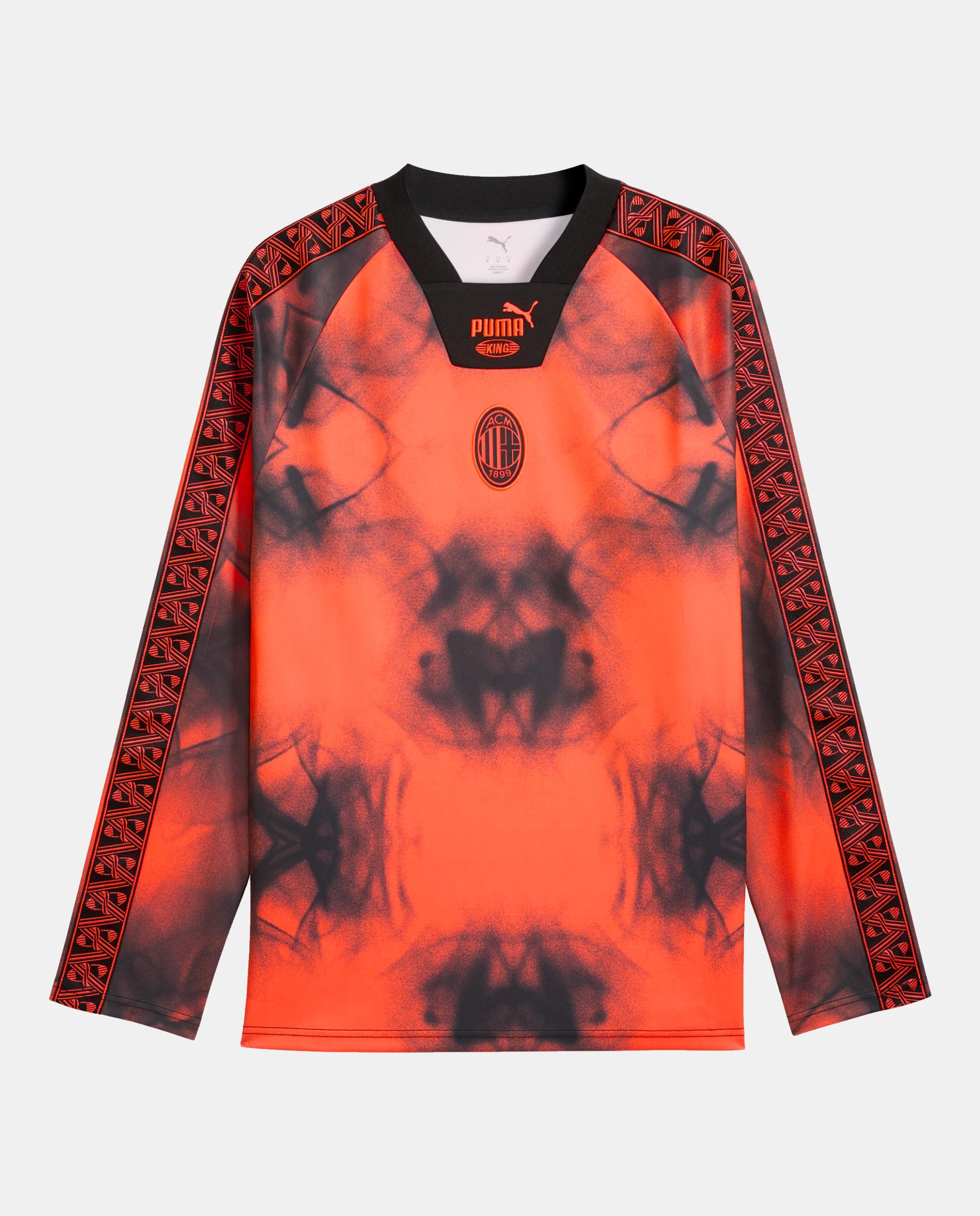 Camisola de Manga Comprida de Futebol de Homem ACM KING Jersey LS Vermelho-4