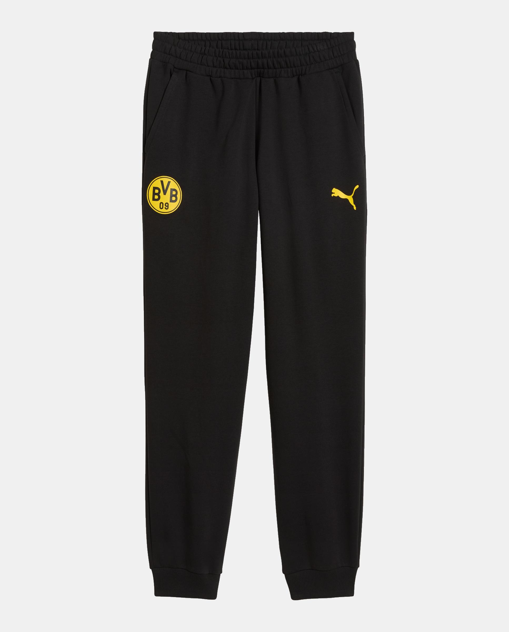 Calças de Futebol de Homem BVB FtblCulture Sweat Pants Preto-3