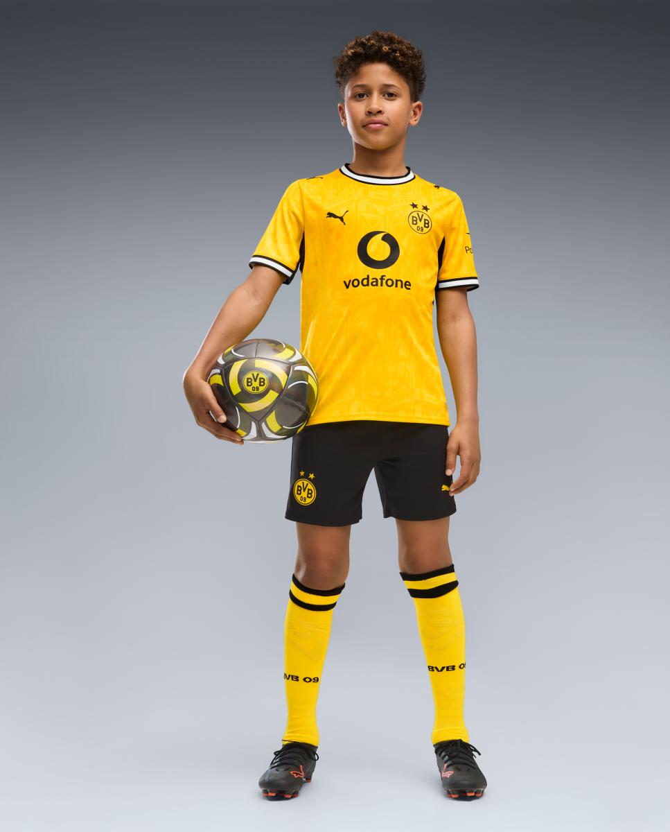 Calças de Futebol de Criança 1.º Equipamento Borussia Dortmund 2026-2027 Replica Preto-3