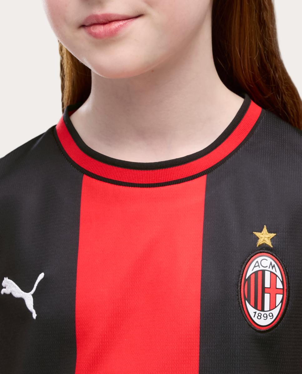 T-shirt de Futebol de Criança 1.º Equipamento AC Milan 2026-2027 Replica Preto-2