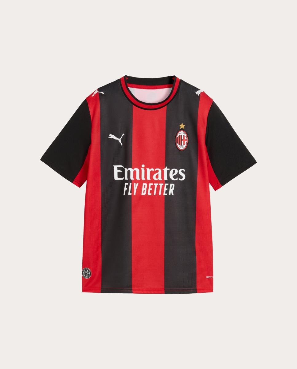 T-shirt de Futebol de Criança 1.º Equipamento AC Milan 2026-2027 Replica Preto-5