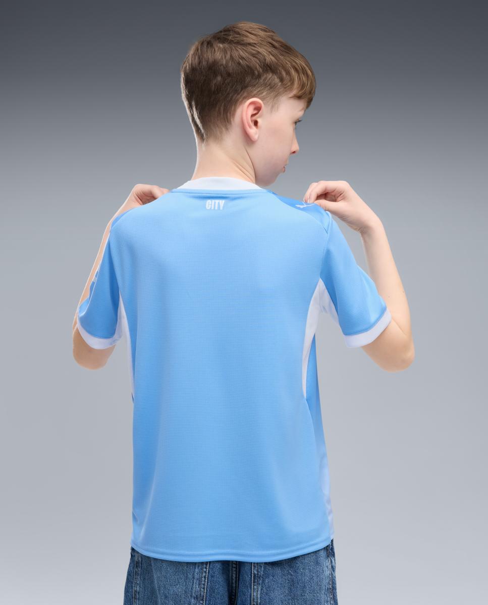 T-shirt de Futebol de Criança 1.º Equipamento Manchester City 2026-2027 Replica Azul-4