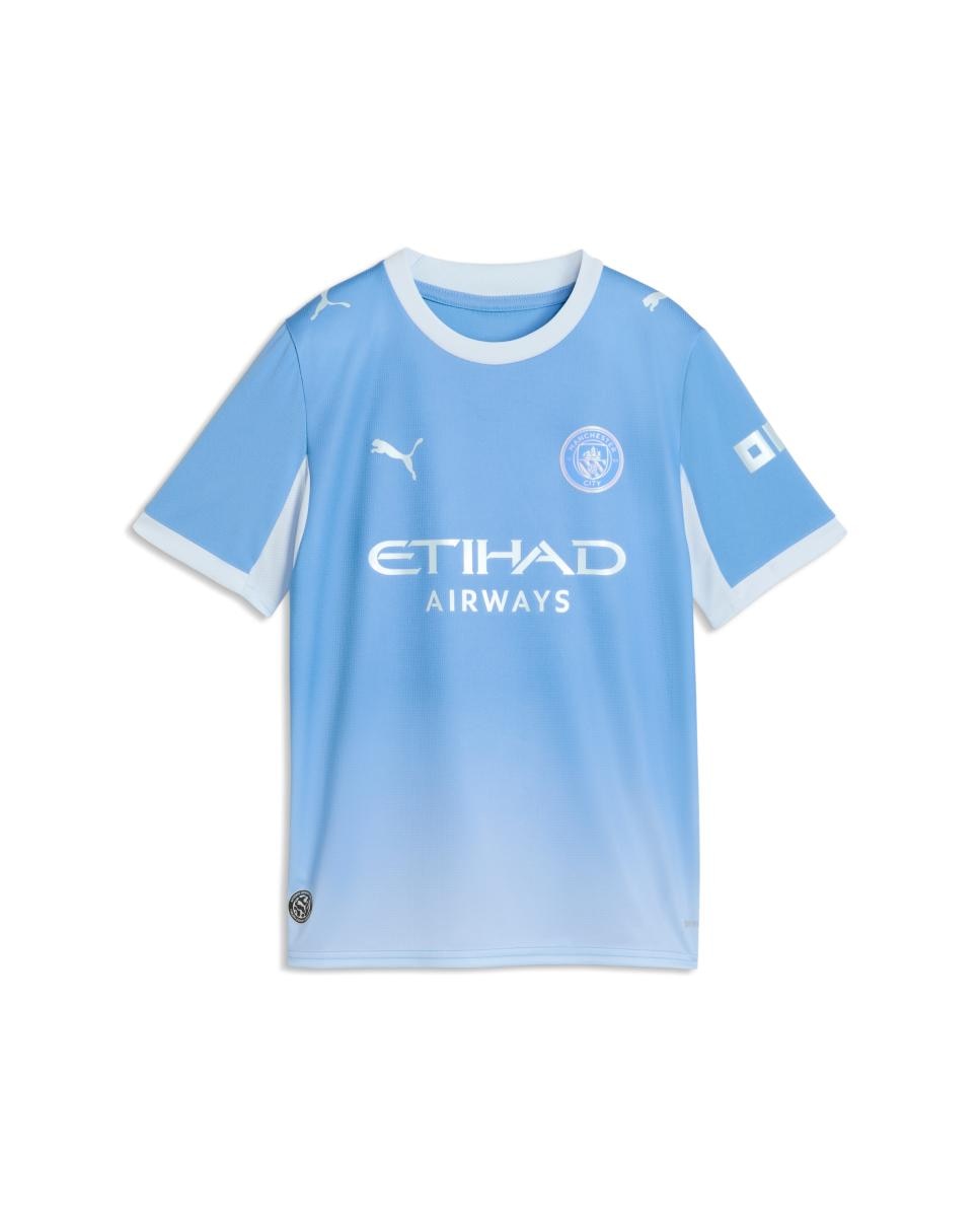 T-shirt de Futebol de Criança 1.º Equipamento Manchester City 2026-2027 Replica Azul-5