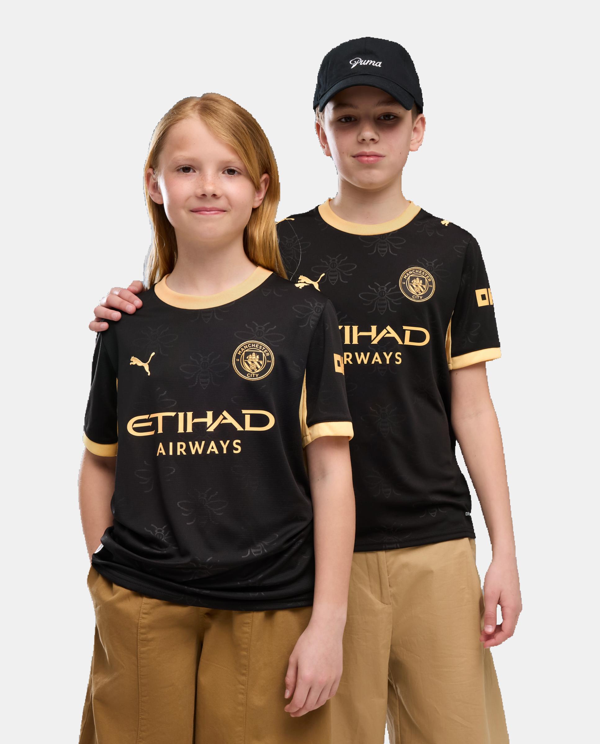 Imagem 0 de T-shirt Réplicas Outros Clubes de Futebol Infantil MCFC Away Jersey Replica Jr