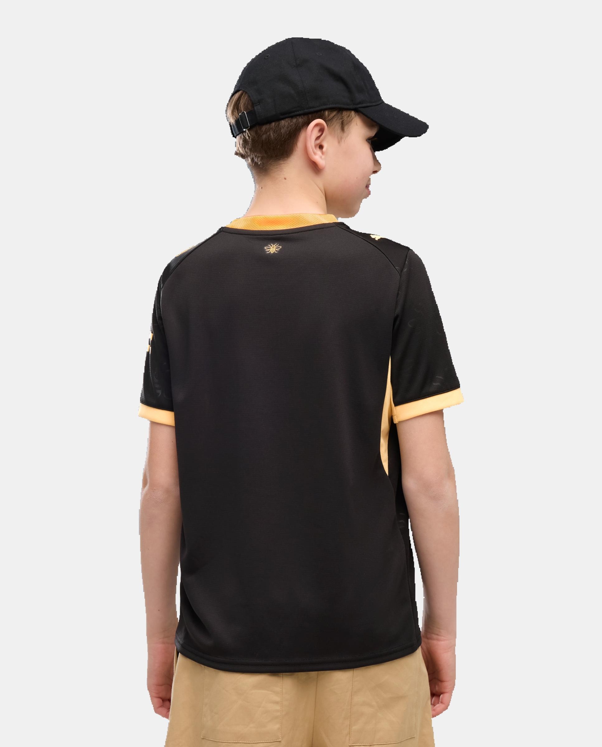 T-shirt Réplicas Outros Clubes de Futebol Infantil MCFC Away Jersey Replica Jr Preto-5
