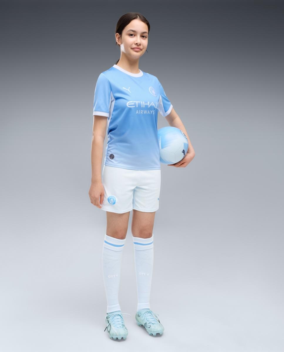 Calças de Futebol de Criança 1.º Equipamento Manchester City 2026-2027 Replica Azul-3