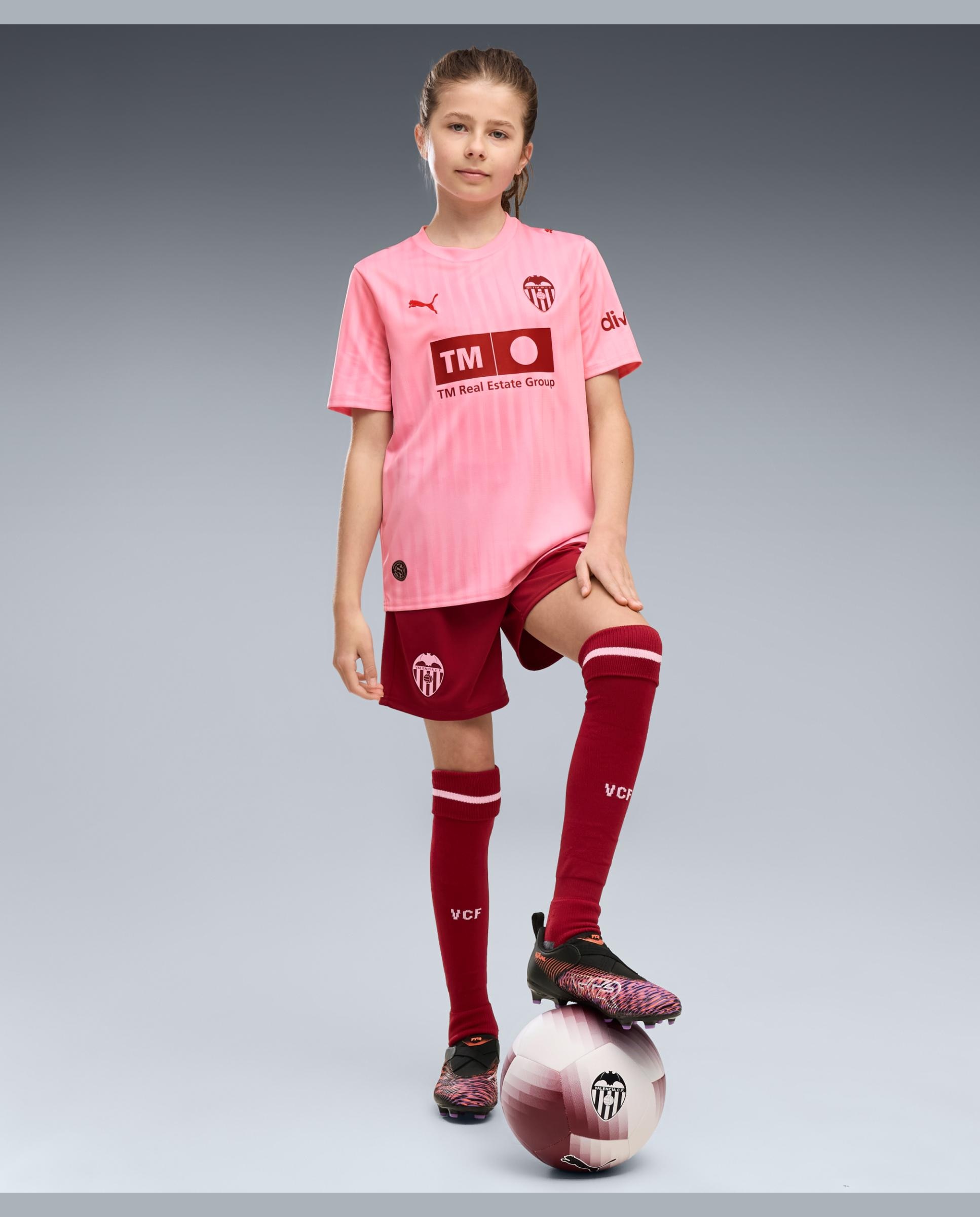 Réplicas Outros Clubes de Futebol Infantil VCF Shorts Replica Jr Vermelho-3