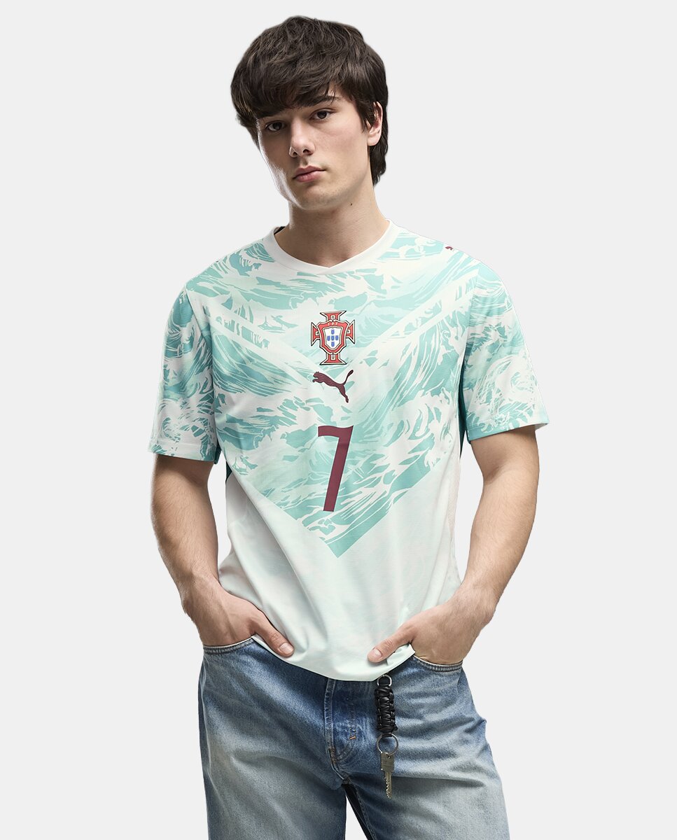 Camiseta de Futbol de Hombre Primera equipación Federación Portuguesa 2026. Replica Puma Cristiano Ronaldo - Rojo Rojo-5