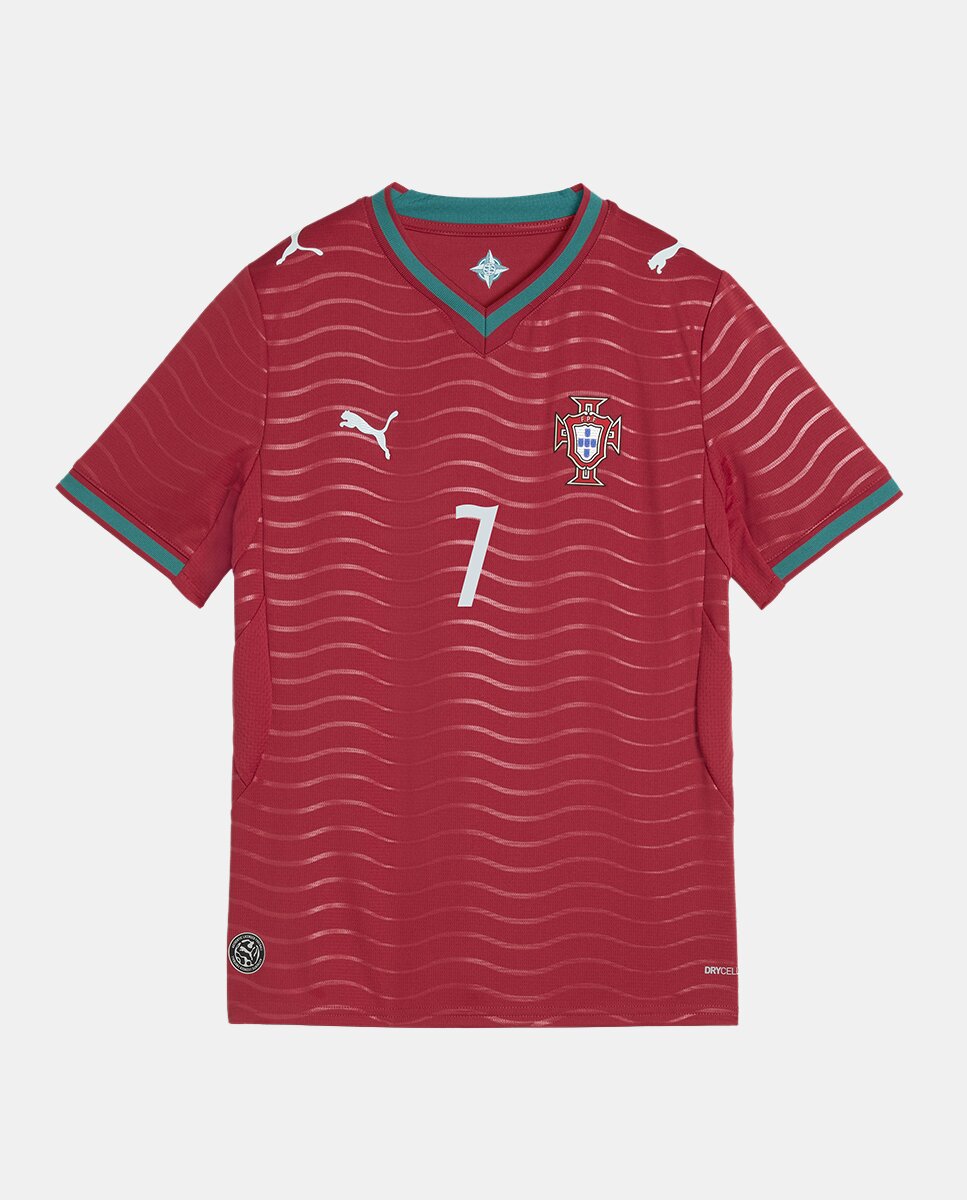 Imagem 0 de T-shirt de Futebol de Menino Primeiro Equipamento Federação Portuguesa 2026. Réplica Cristiano Ronaldo