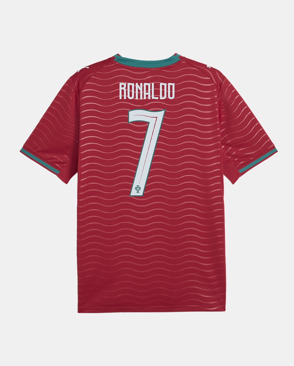 Camiseta de Futbol de Hombre Primera equipación Federación Portuguesa 2026. Replica Puma Cristiano Ronaldo - Rojo Rojo-2
