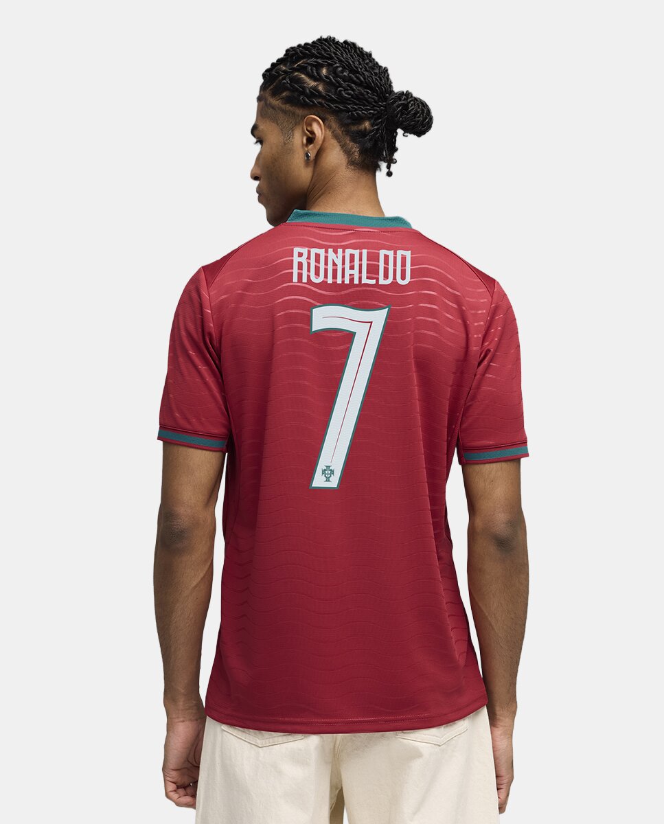 Camiseta de Futbol de Hombre Primera equipación Federación Portuguesa 2026. Replica Puma Cristiano Ronaldo - Rojo Rojo-6