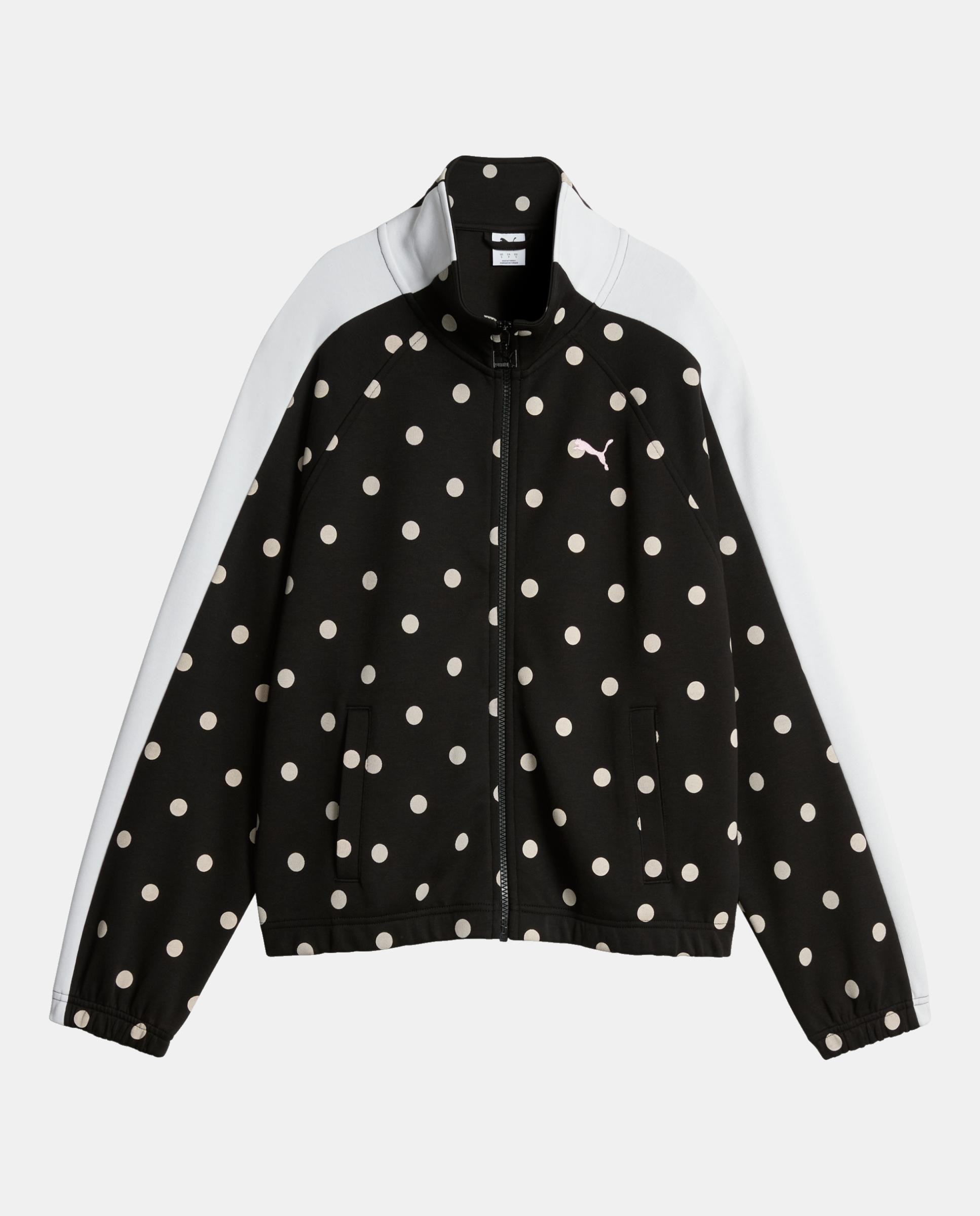 Casaco Casual de Mulher T7 Polka Dots Oversized Jacket Preto-2