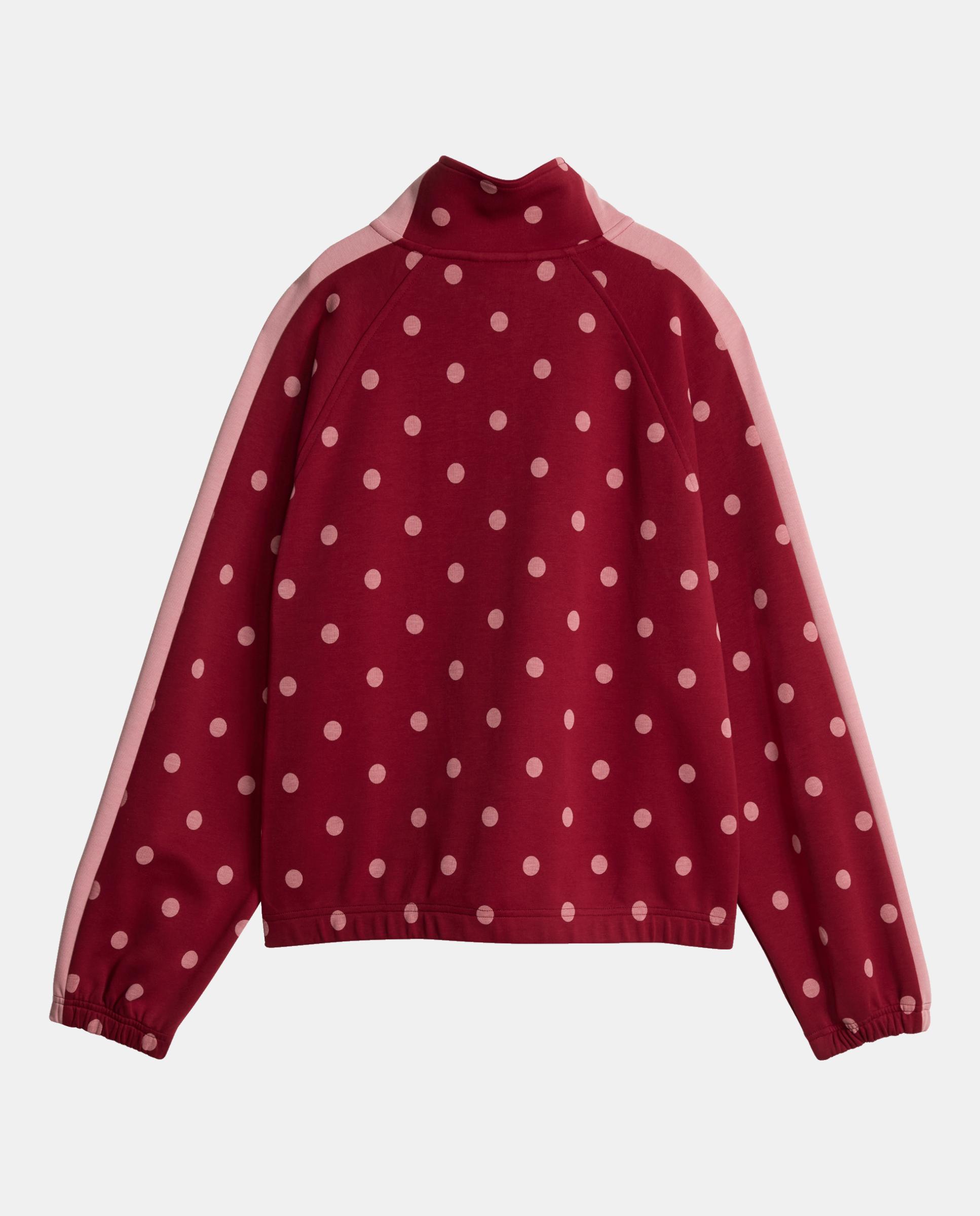 Casaco Casual de Mulher T7 Polka Dots Oversized Jacket Vermelho-4