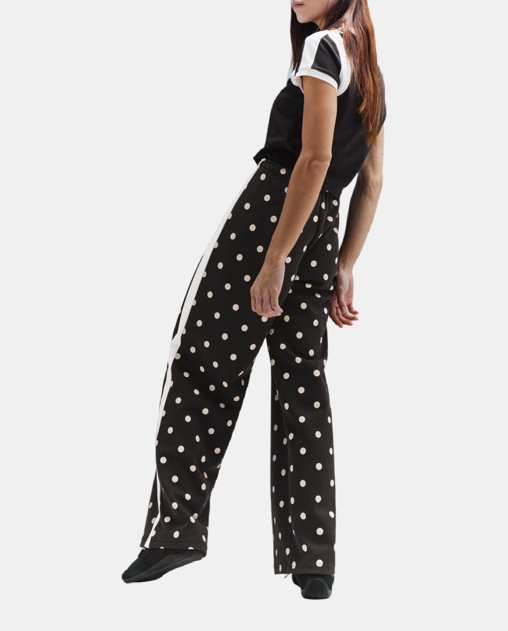Calças Casual de Mulher T7 Polka Dots op Pants Preto-2