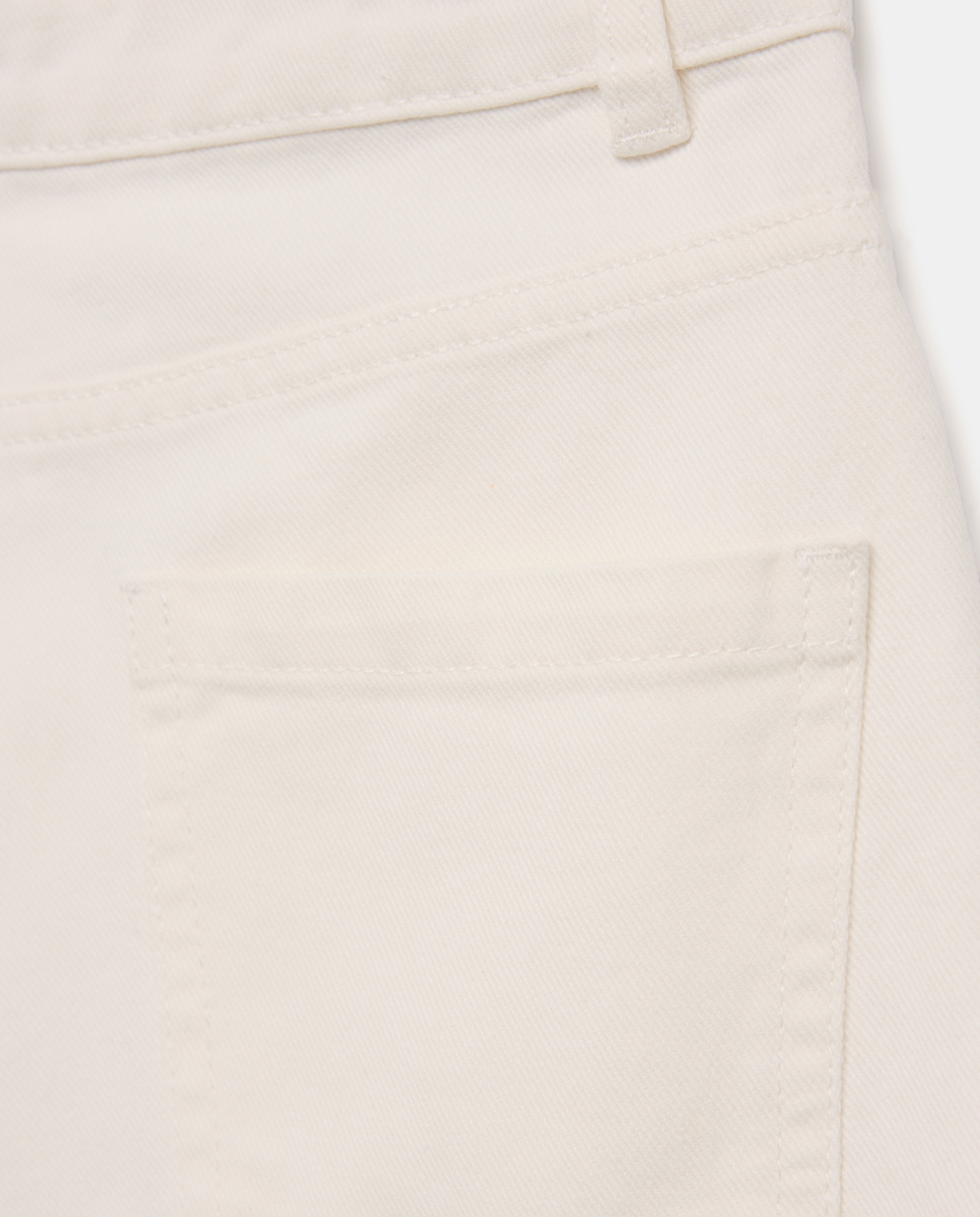 Bermudas Compridas de Ganga Branco-marfim-7