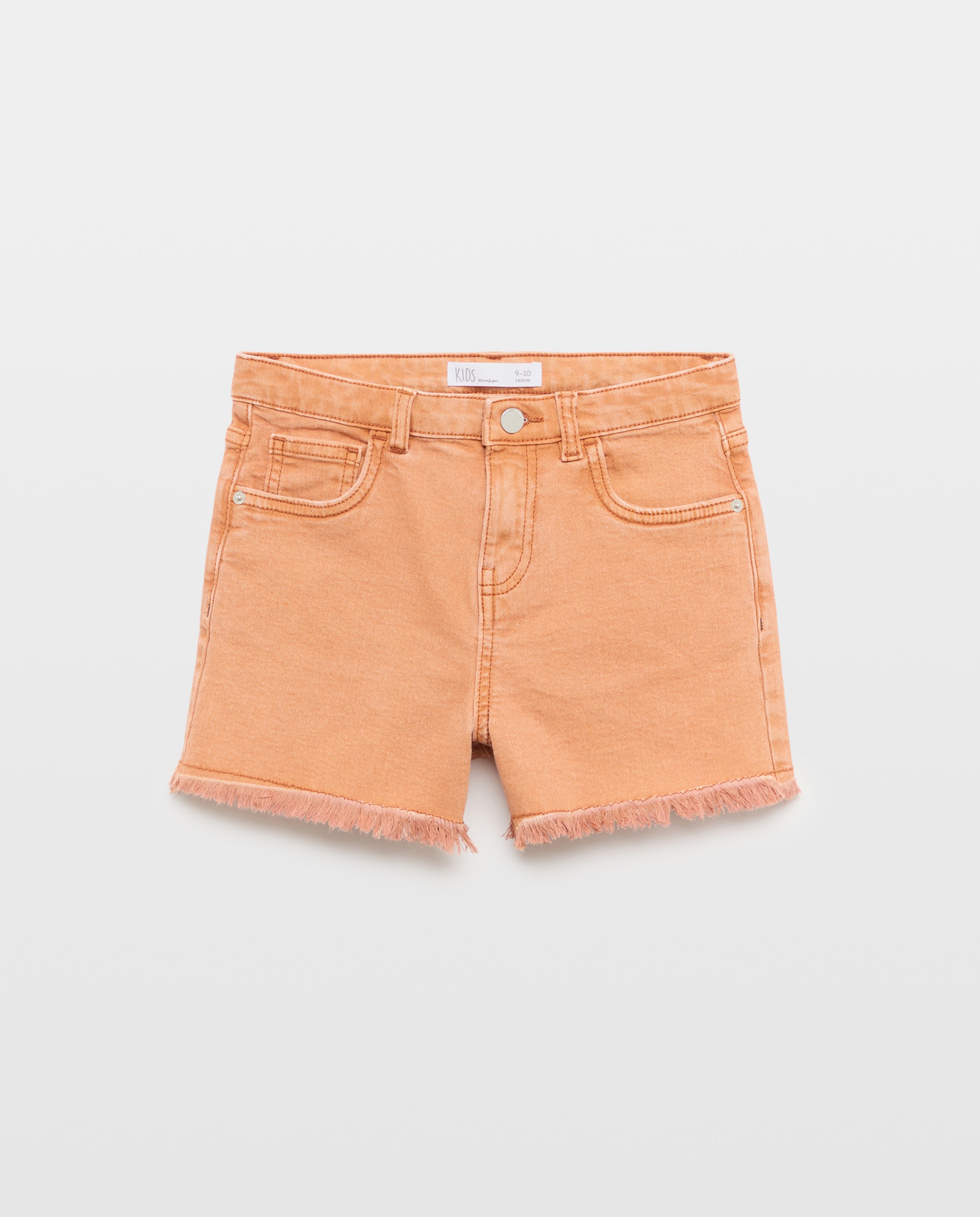 Short vaquero de color con cinco bolsillos de niña - Kids El Corte Inglés - Blanco roto 370 Ocre-5