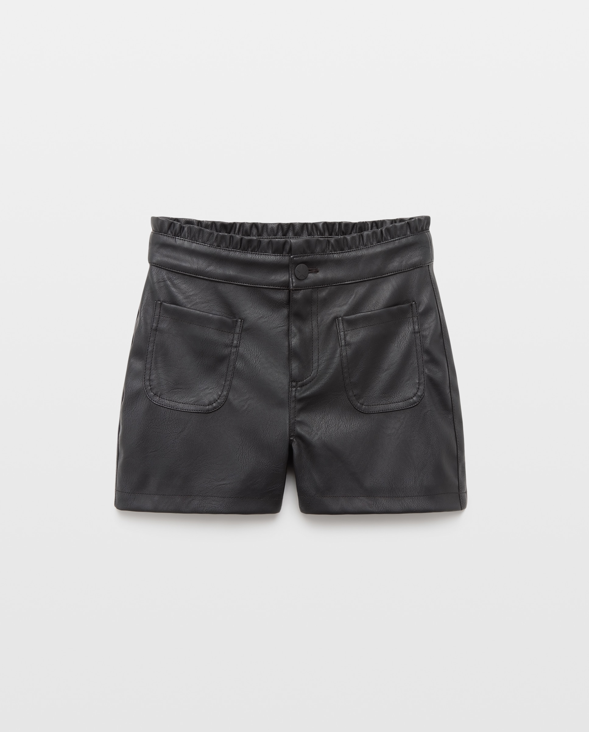 Bermuda polipopiel con bolsillos tipo plastrón frontanles de niña - Kids El Corte Inglés - Negro Negro-4