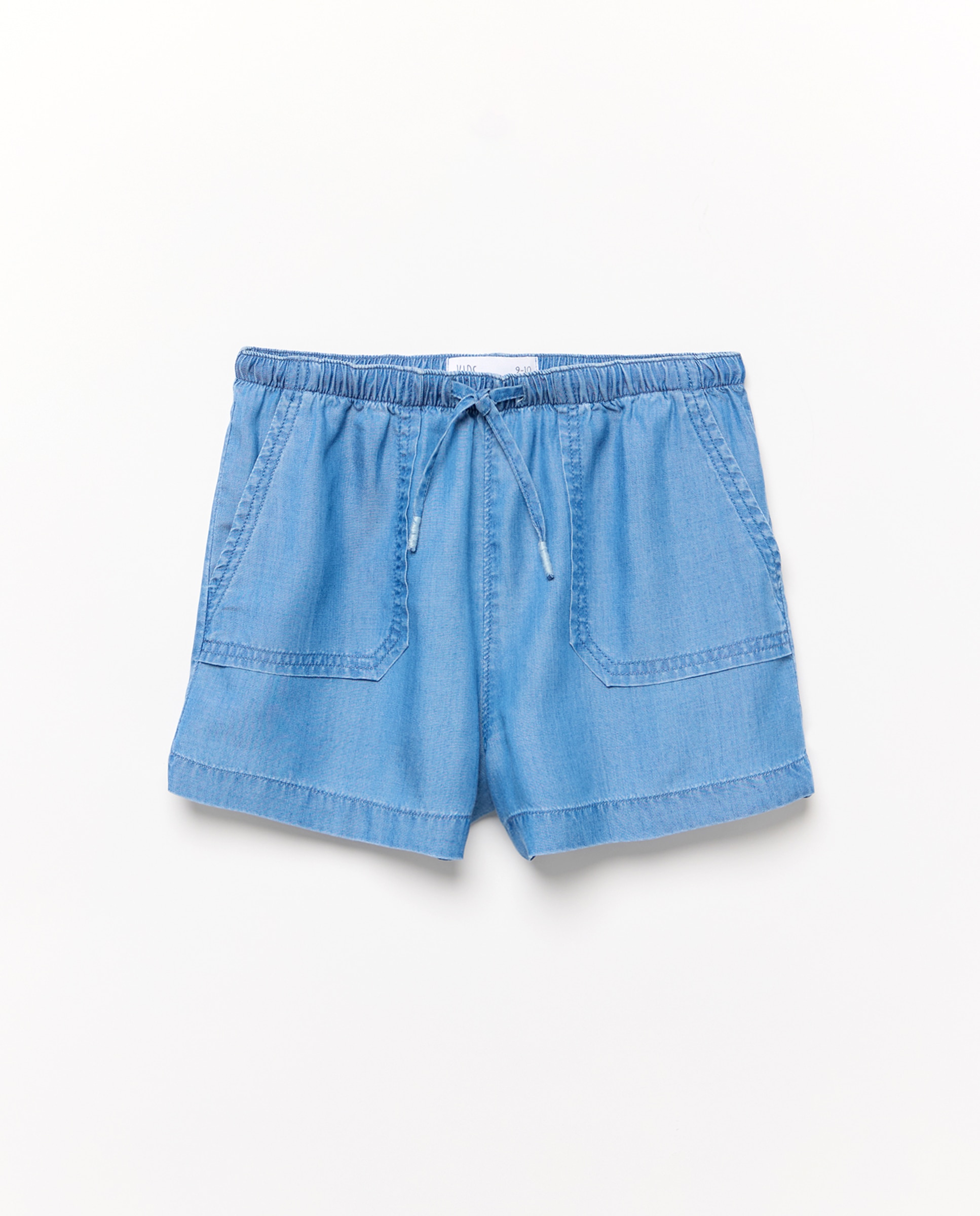 Calções de ganga com bolsos Azul pálido-4