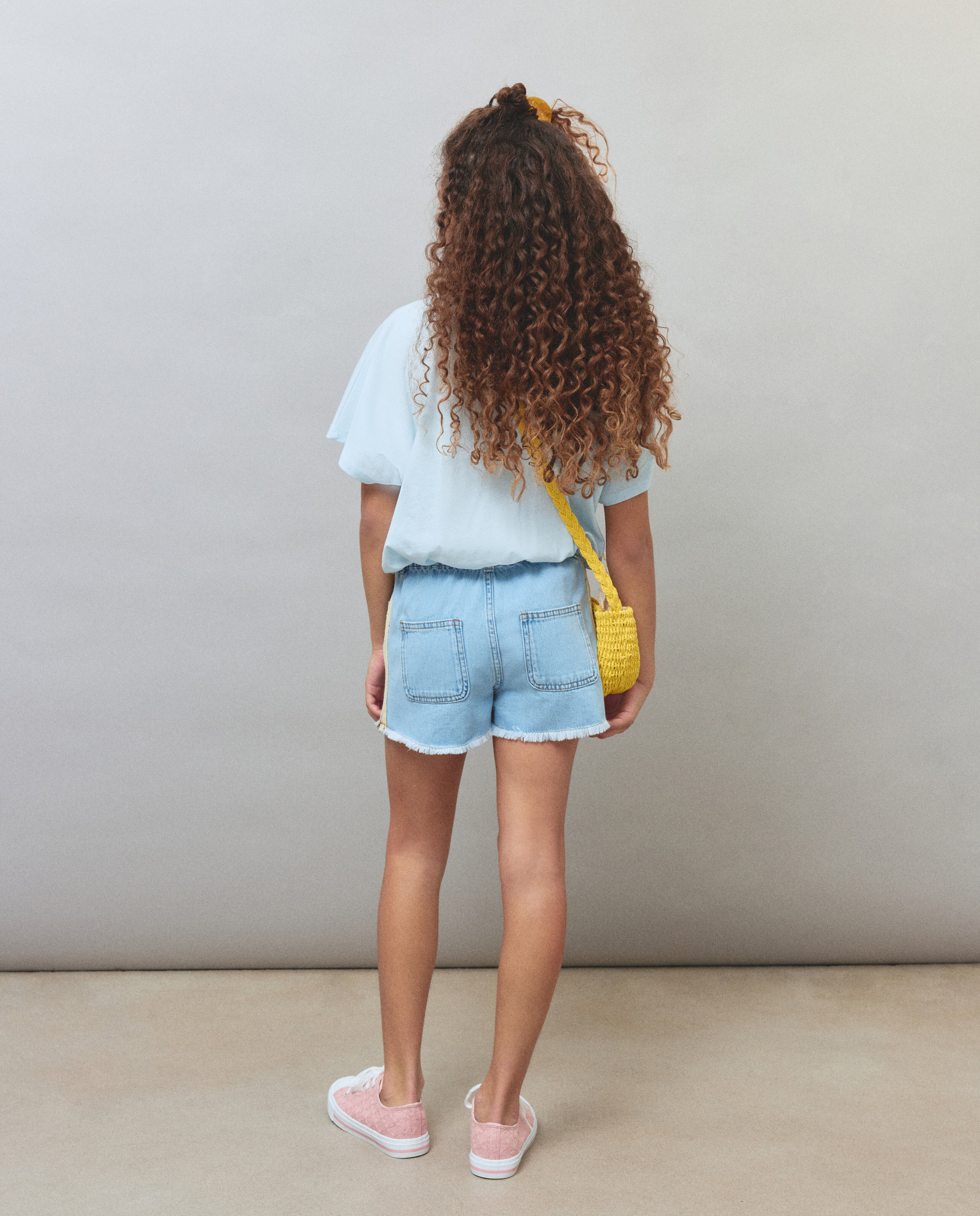 Calções de Ganga com Rasgões Kids El Corte Inglés Azul pálido-4