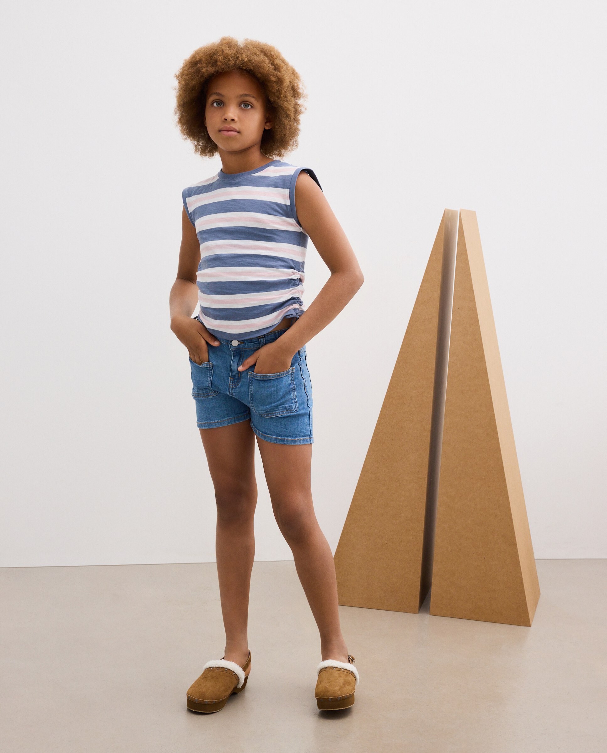 Short denim básico de niña - Kids El Corte Inglés - Azul Intenso Azul Intenso-2