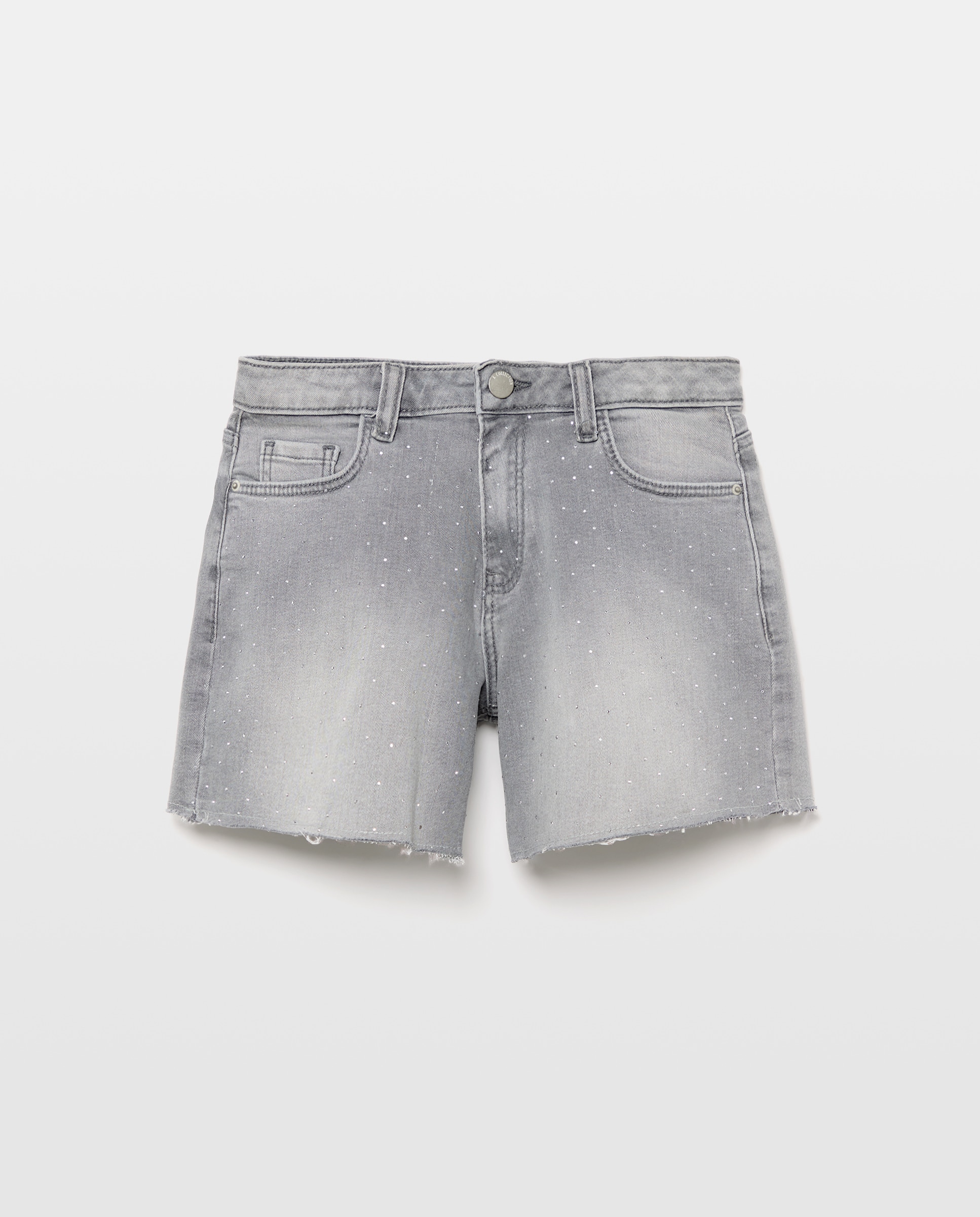 Short denim all over strass de niña - Kids El Corte Inglés - Gris claro denim Gris claro denim-5