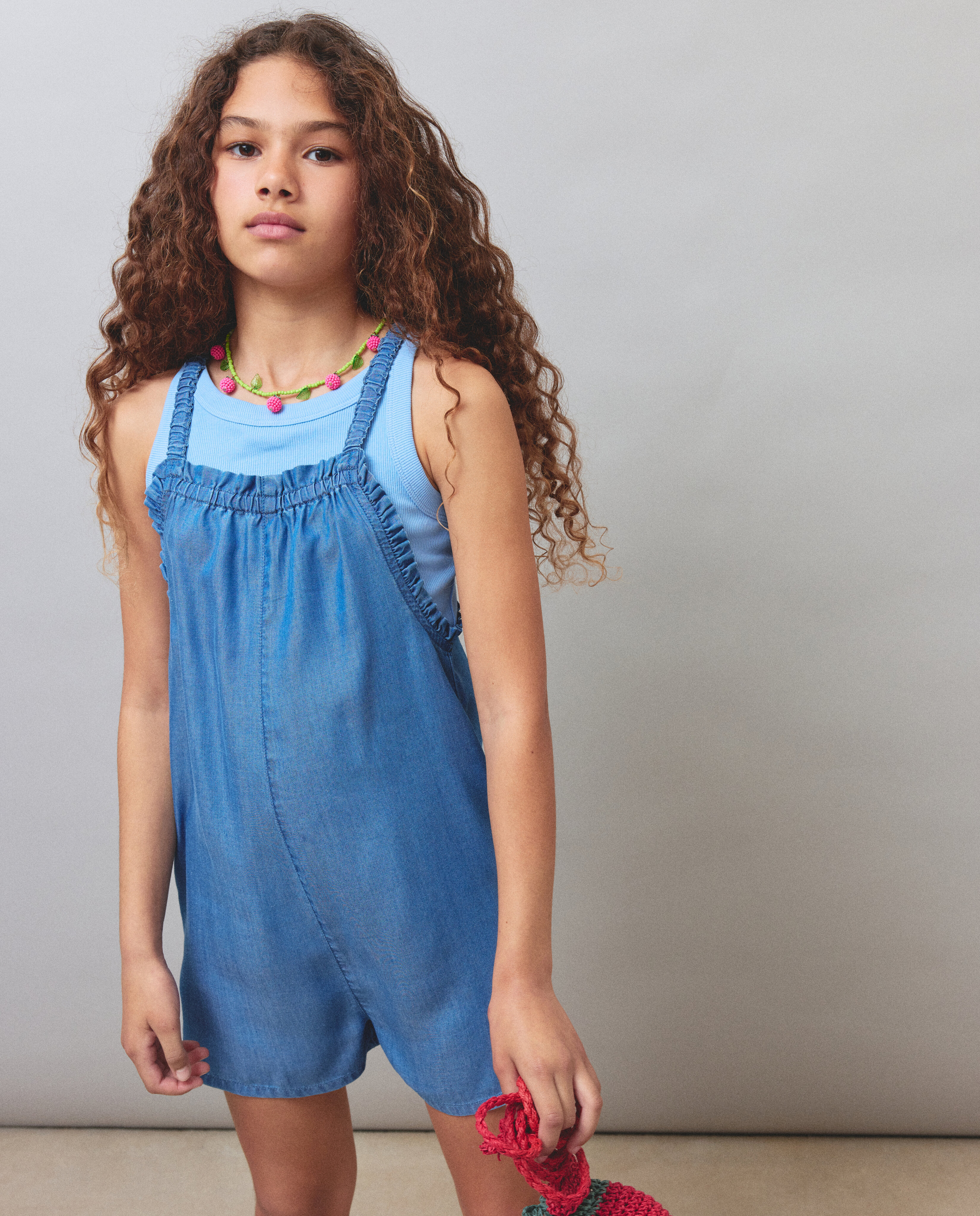 Jardineiras de Ganga em Tencel Kids El Corte Inglés Azul pálido-2