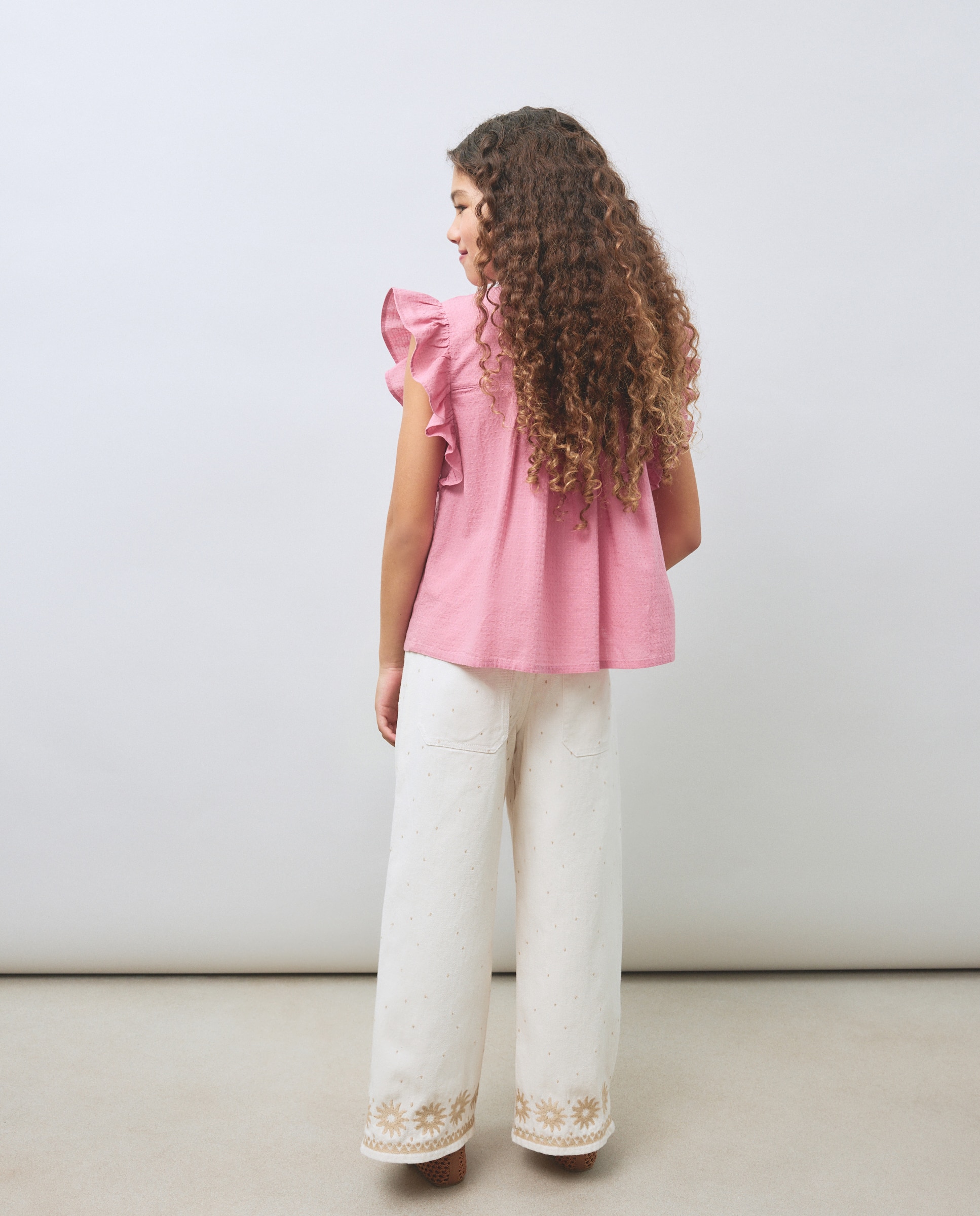 Blusa Básica com Corte no Peito Kids El Corte Inglés Ameixa-3
