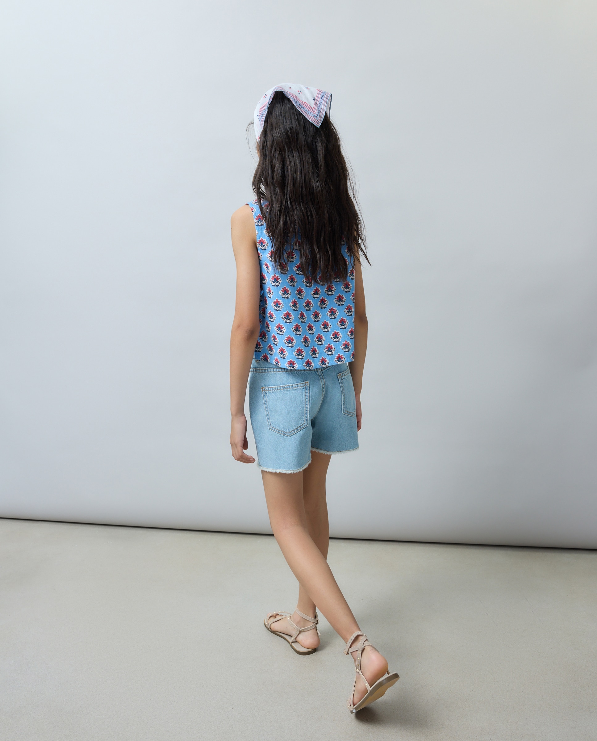 Top às Riscas com Laços Laterais Kids El Corte Inglés Azul-3