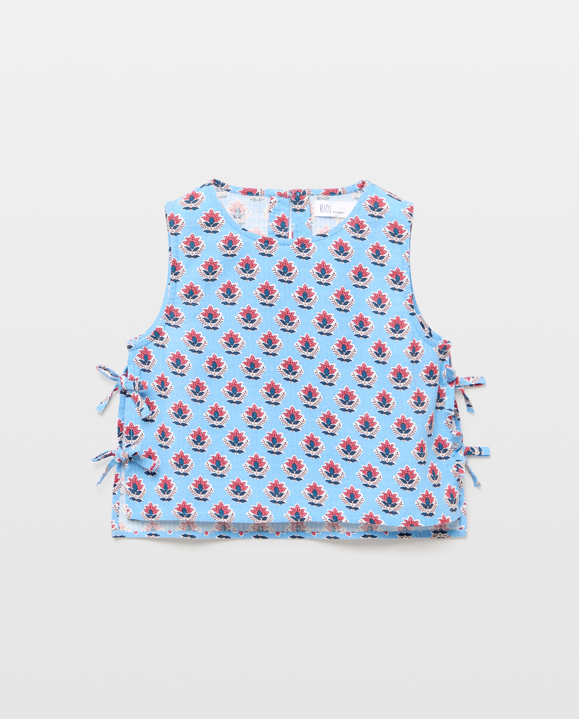Top às Riscas com Laços Laterais Kids El Corte Inglés Azul-5