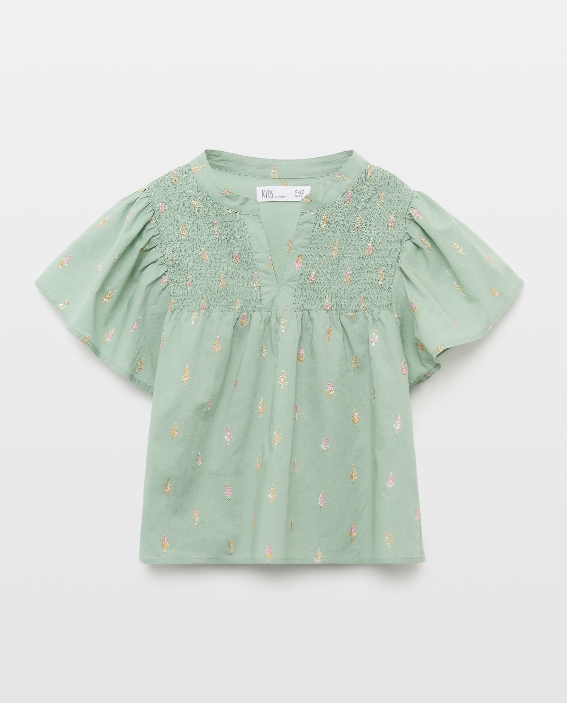 Imagen 4 de Blusa manga corta de niña - Kids El Corte Inglés - 510 Verde claro 510 Verde claro