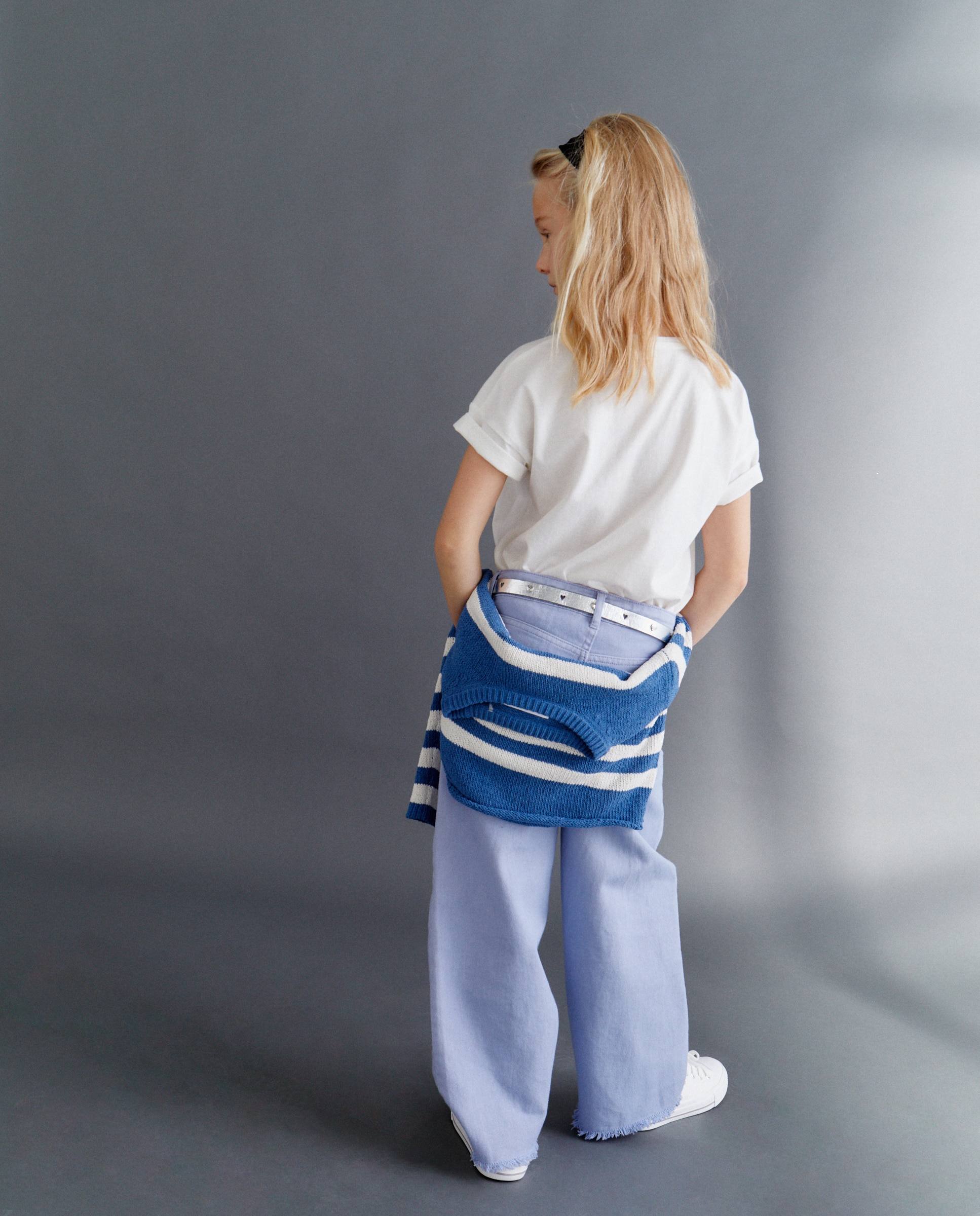 T-shirt Básica com Manga Curta Branco-marfim-3