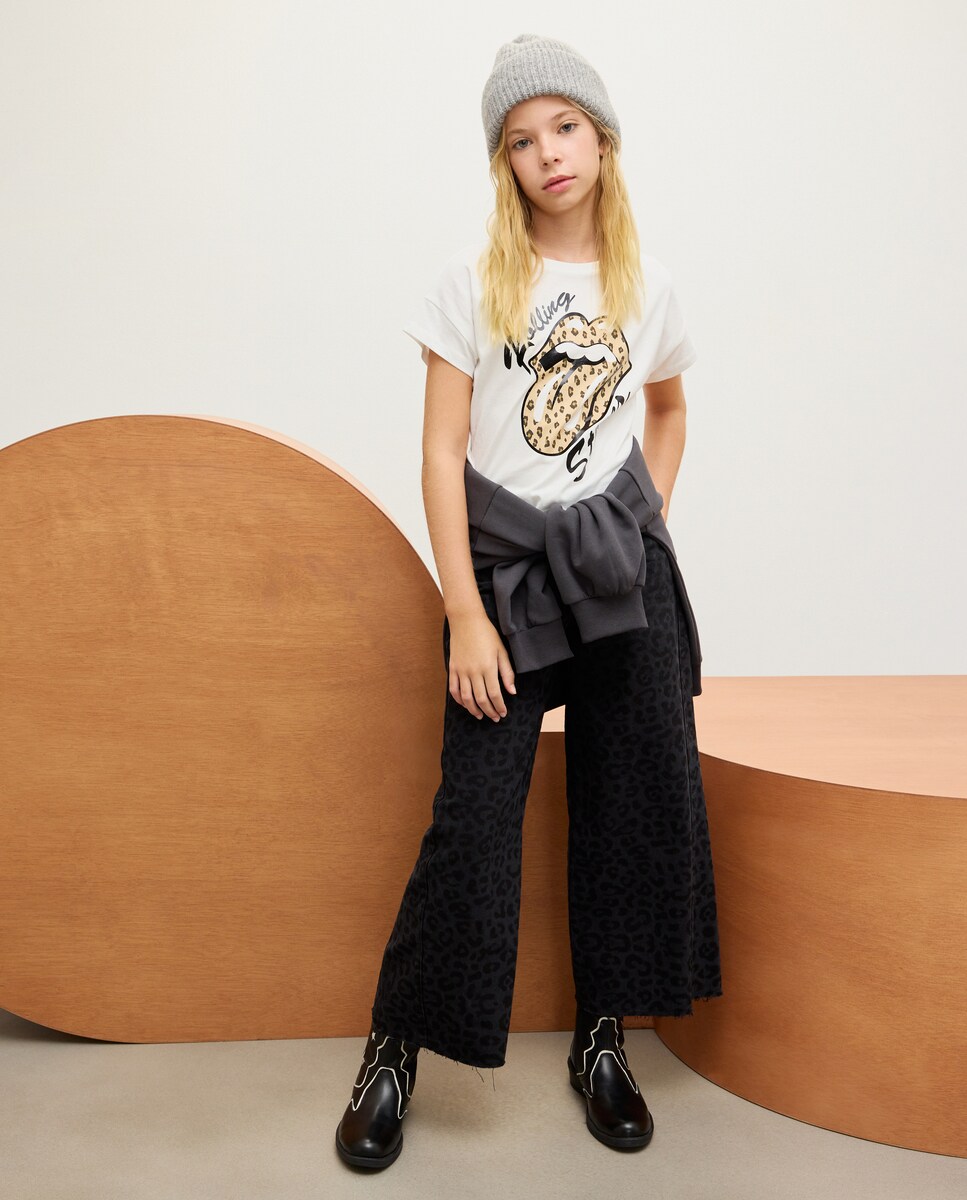 T-shirt de Manga Curta com Estampado Posicional Rolling Stone Upson Foil Branco-2