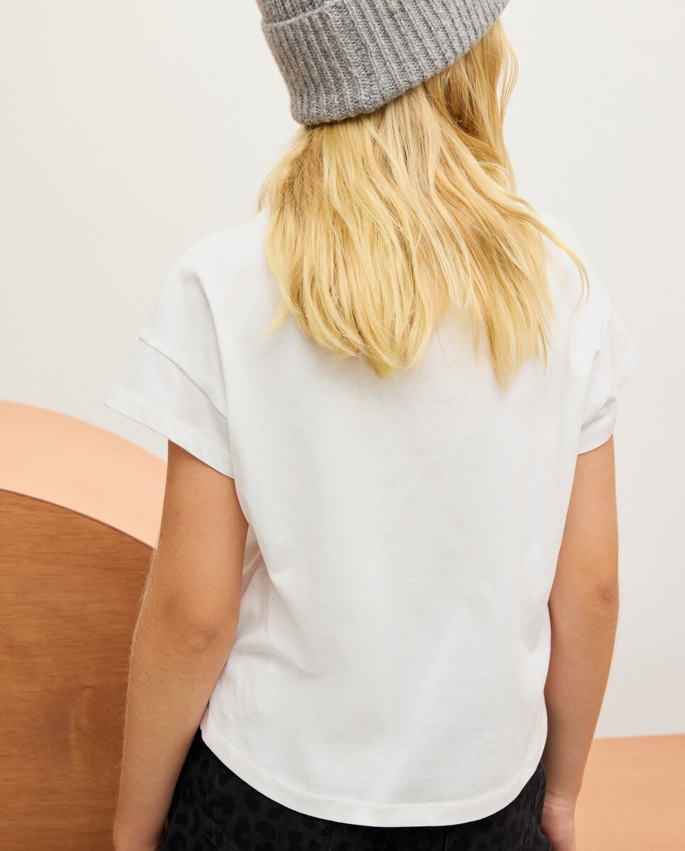 T-shirt de Manga Curta com Estampado Posicional Rolling Stone Upson Foil Branco-3