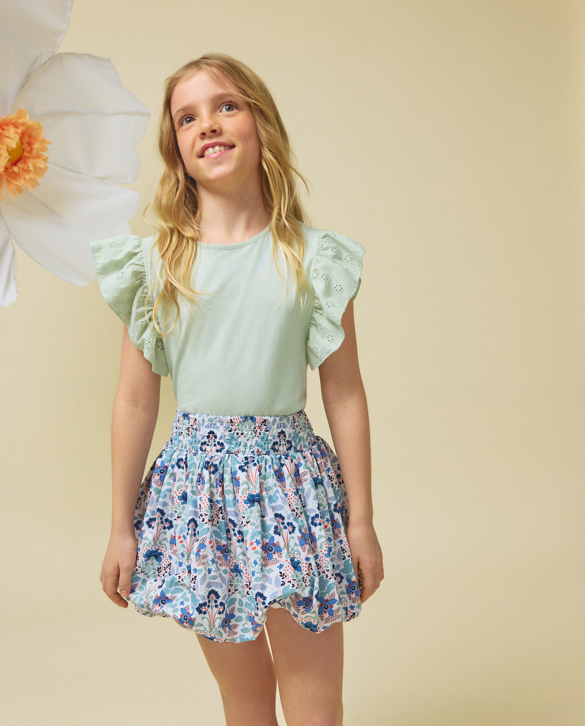 T-shirt sem Mangas com Folho Kids El Corte Inglés 510 Verde Claro-2